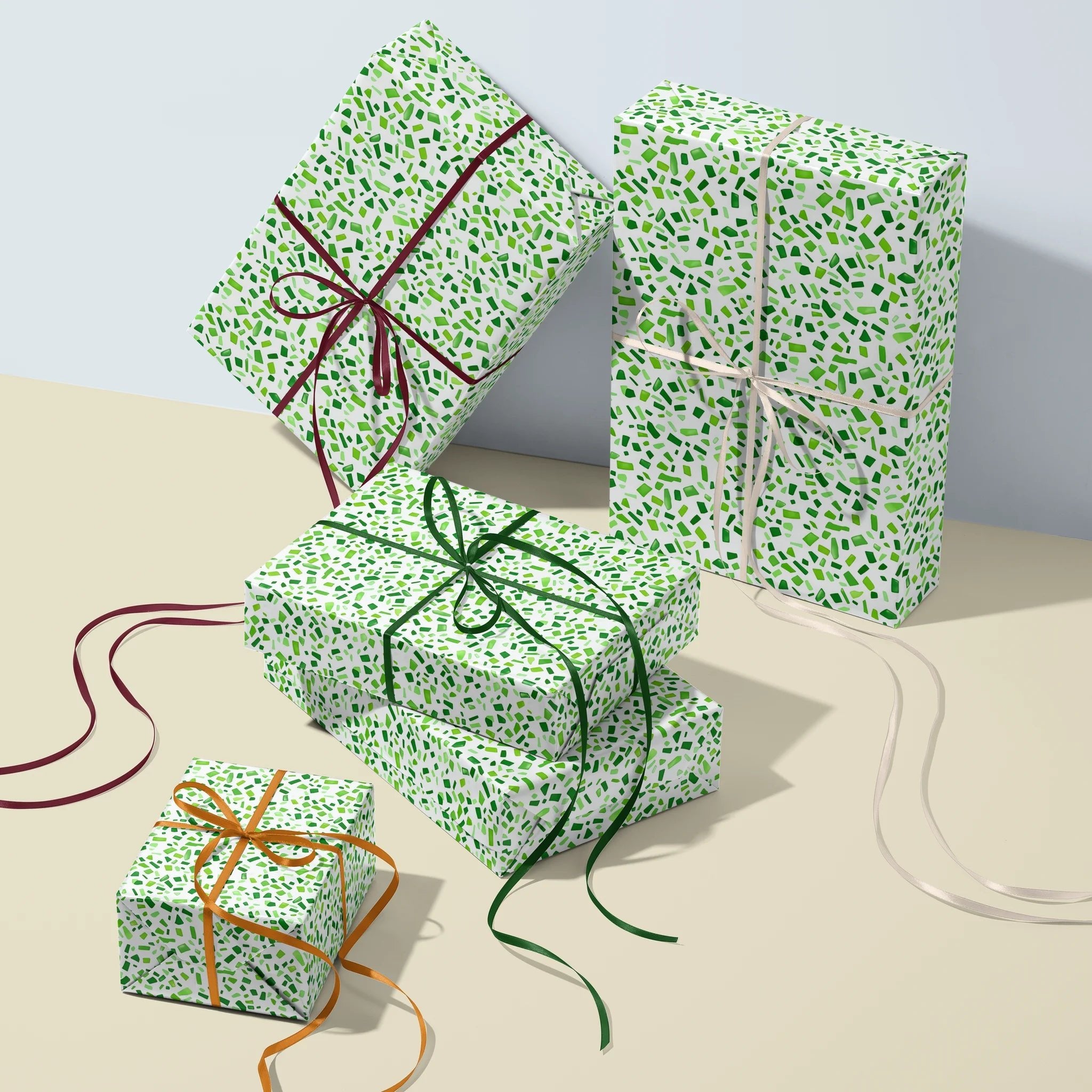 Piece Of Green Gift Wrapping Paper