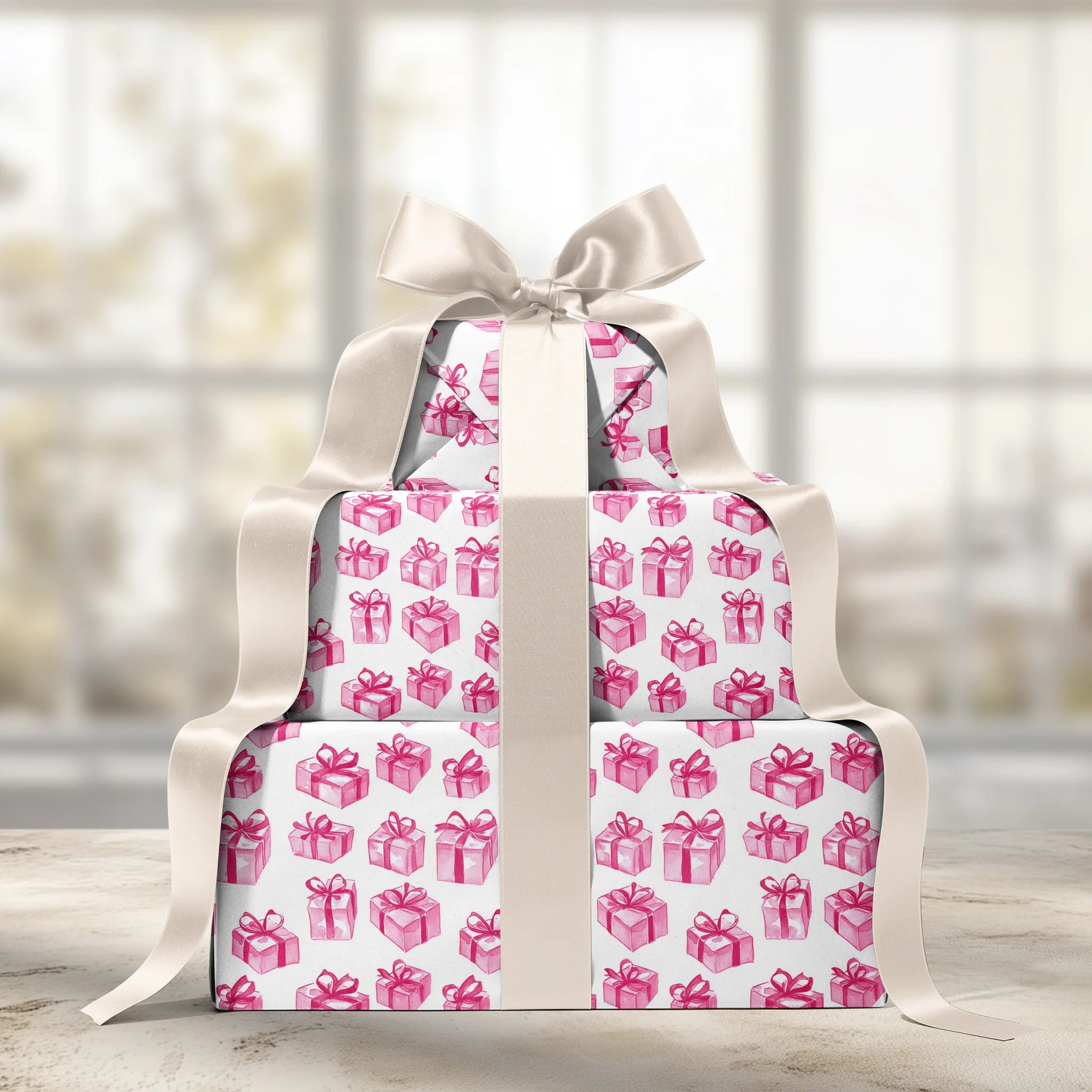 Pretty In Present Pink Gift Wrapping Paper