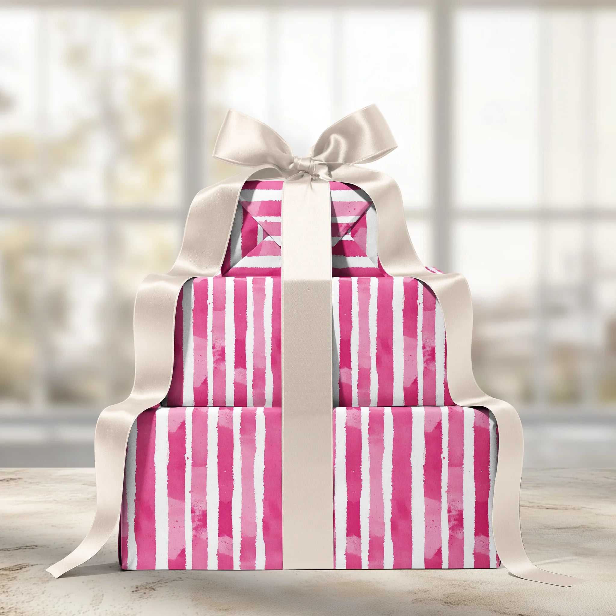 Blush Hour Stripes Gift Wrapping Paper