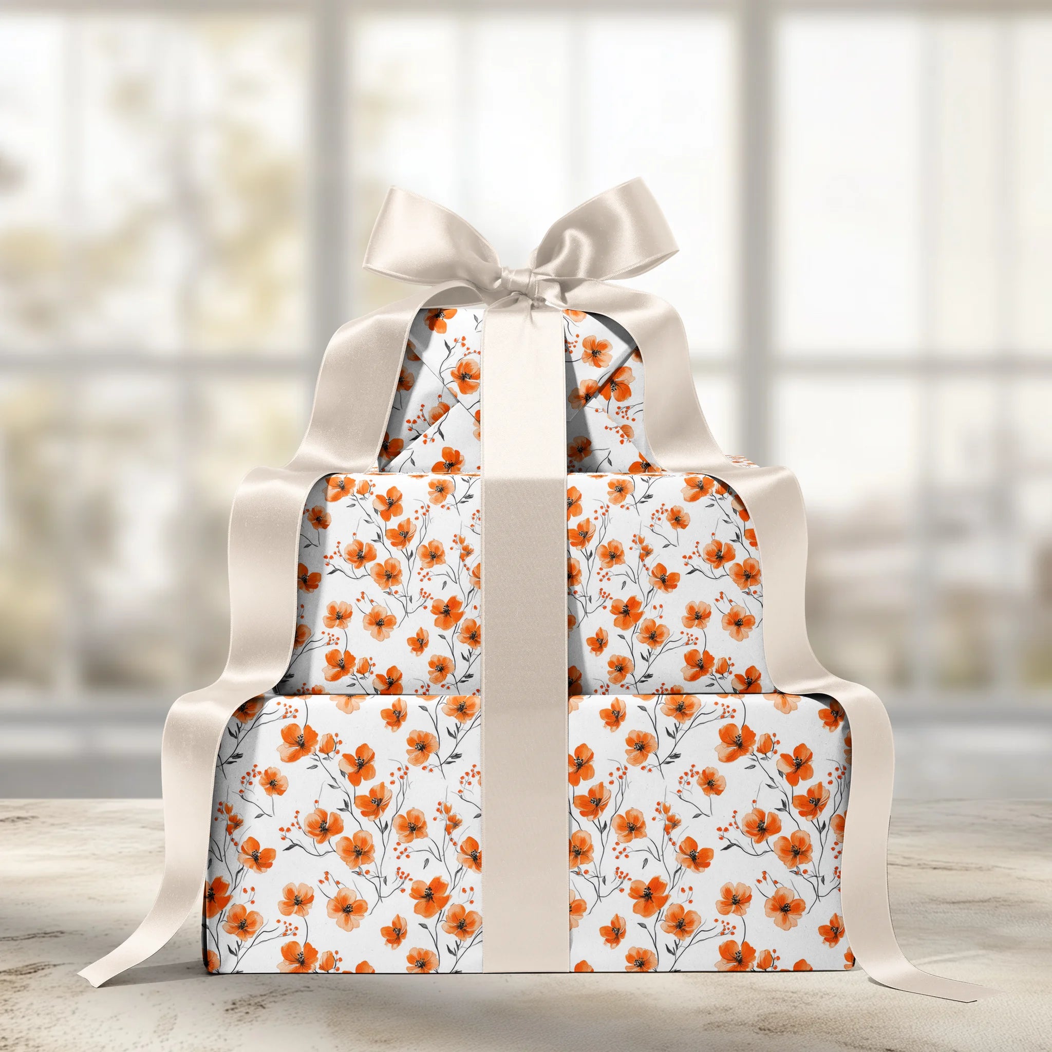 Orange-Inal Beauty Gift Wrapping Paper