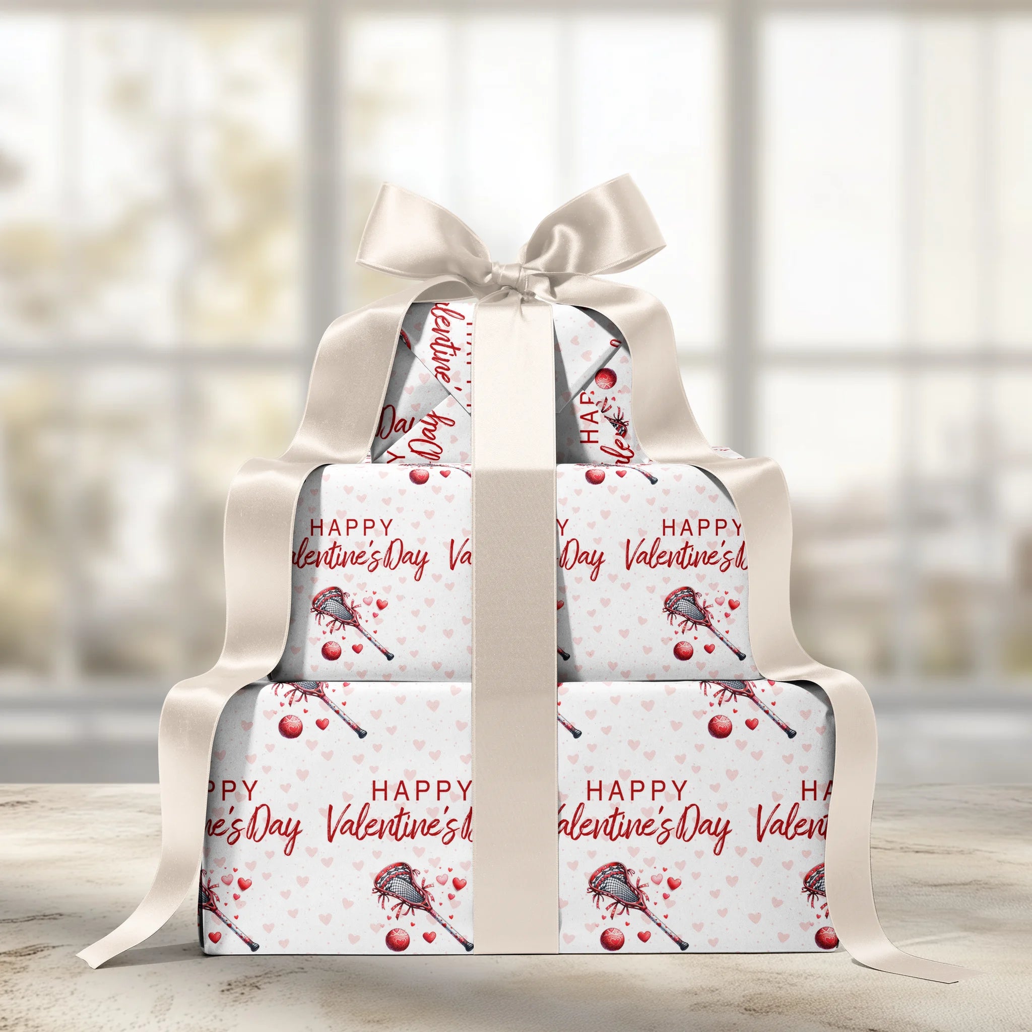 Lacrosse My Heart Gift Wrapping Paper