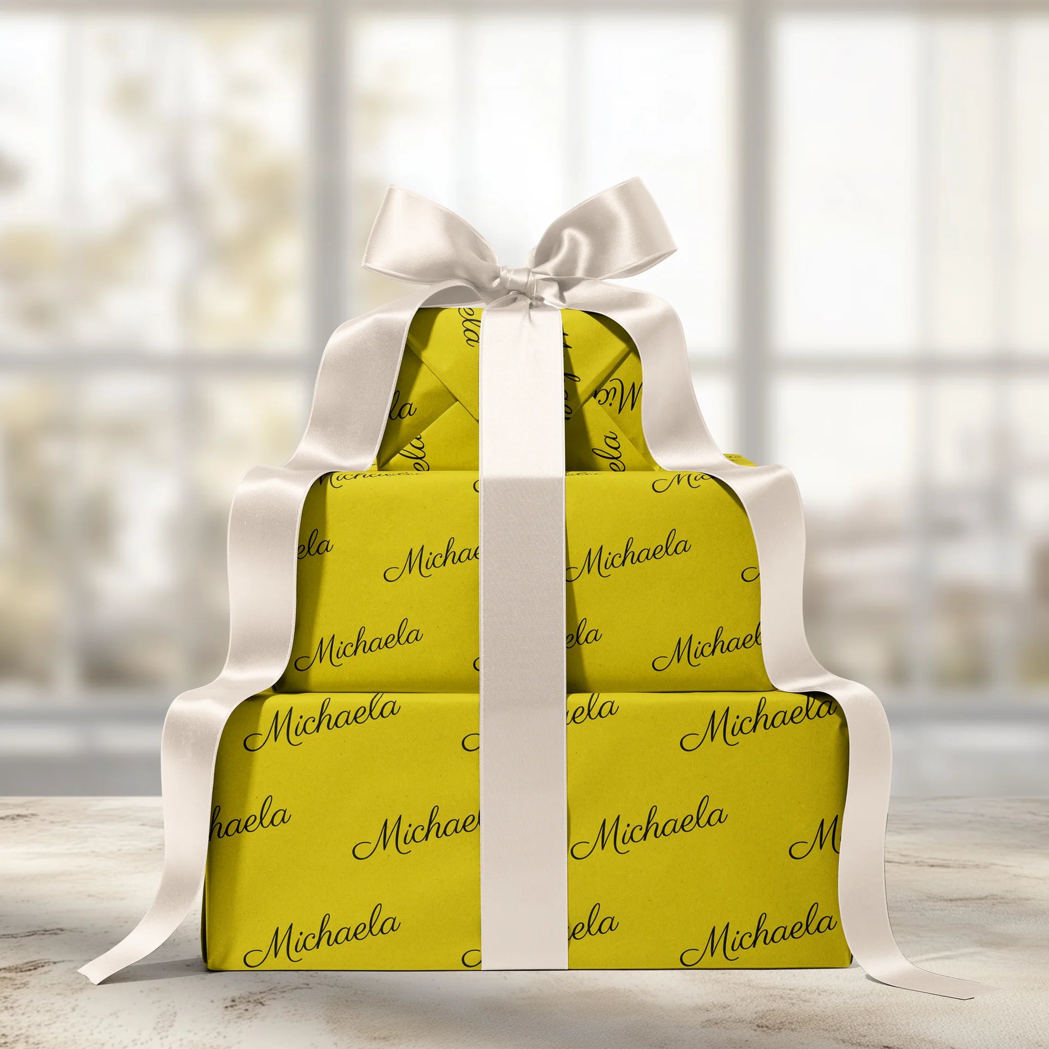 Name in Lights Gift Wrapping Paper
