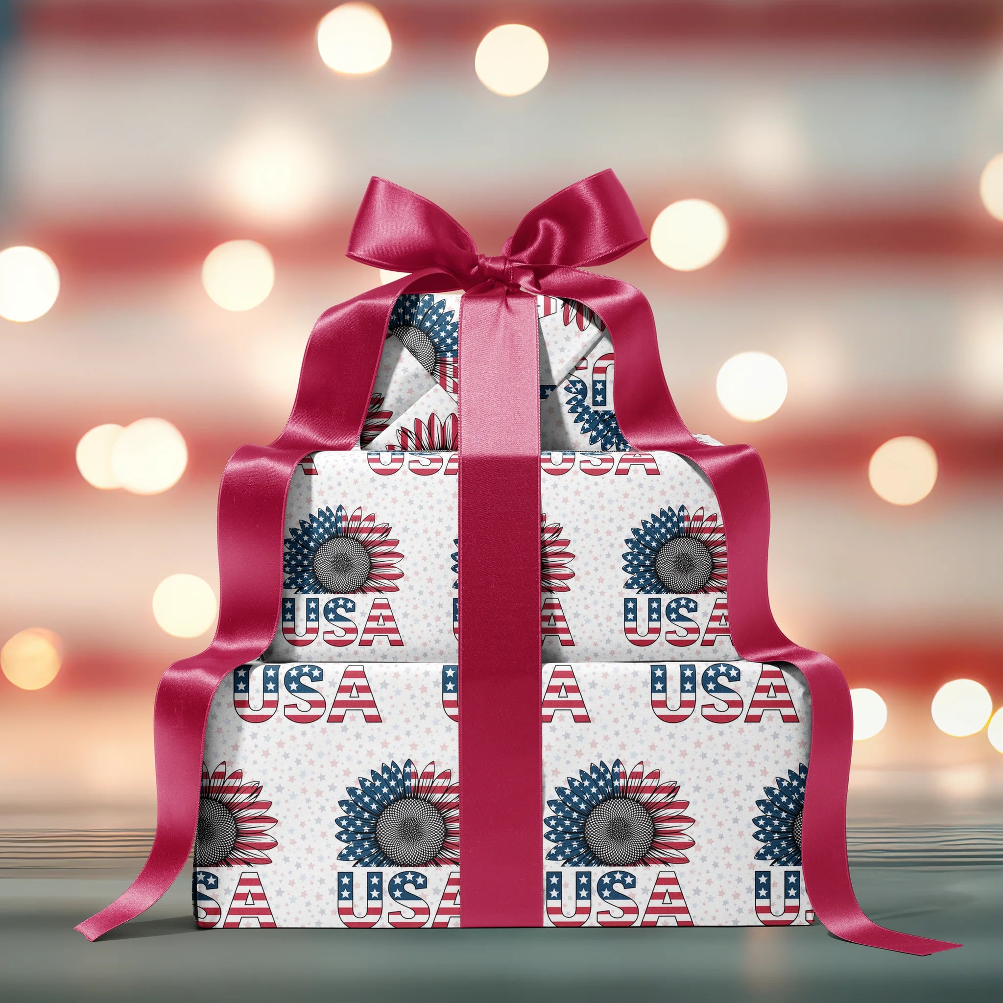 Sunny Patriotic Salute Gift Wrapping Paper