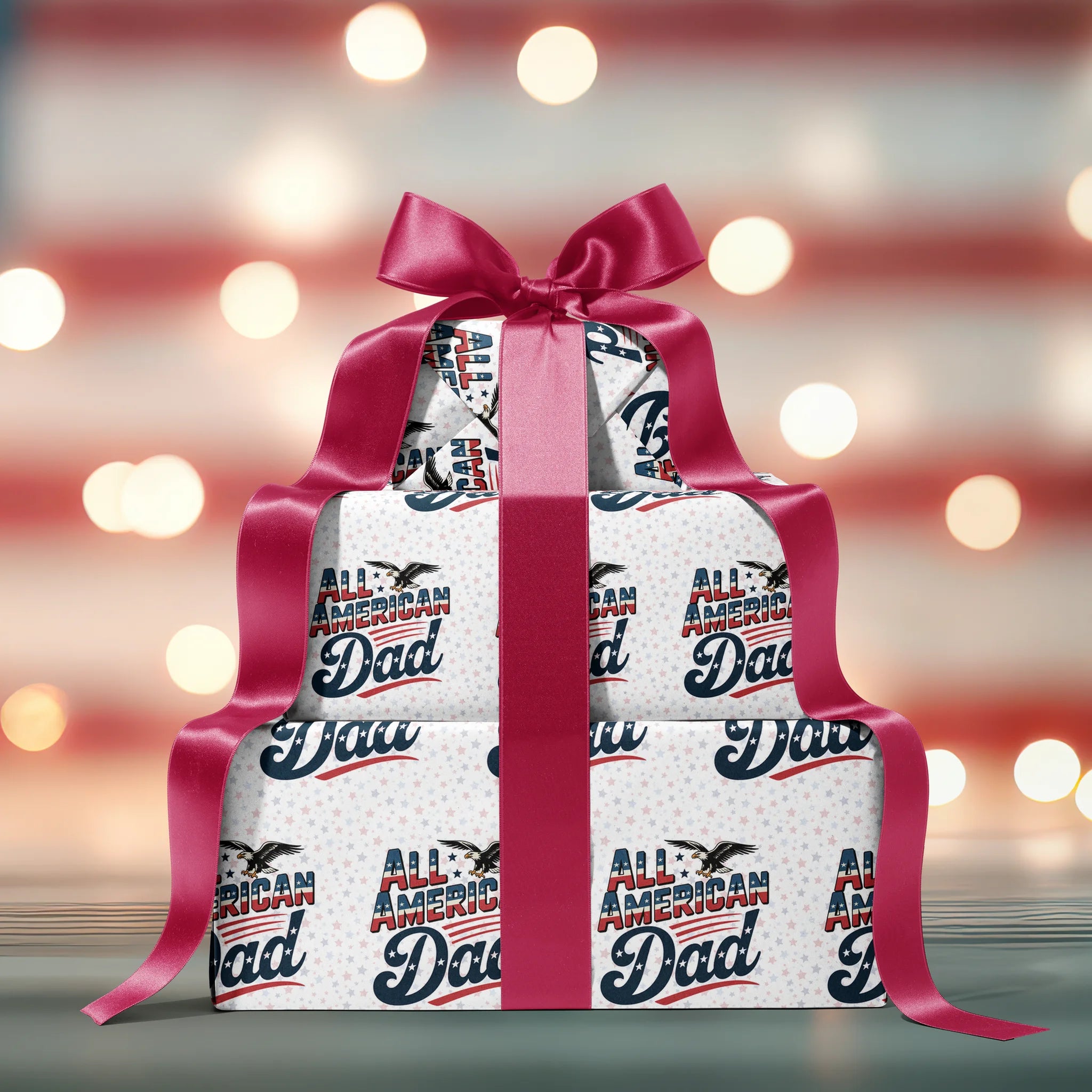 Dad's Devoted Honor Gift Wrapping Paper
