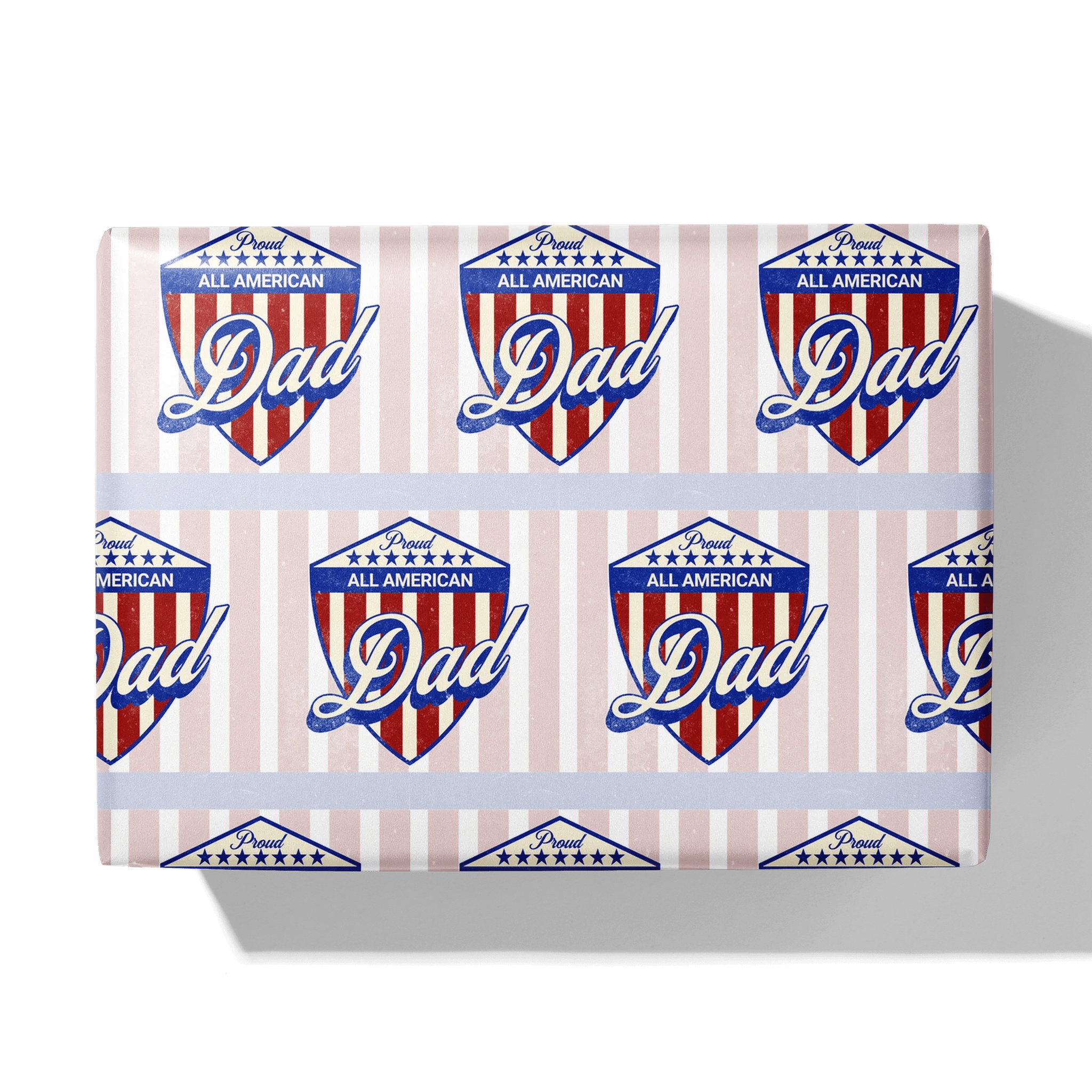 Father's Badge Honor Gift Wrapping Paper