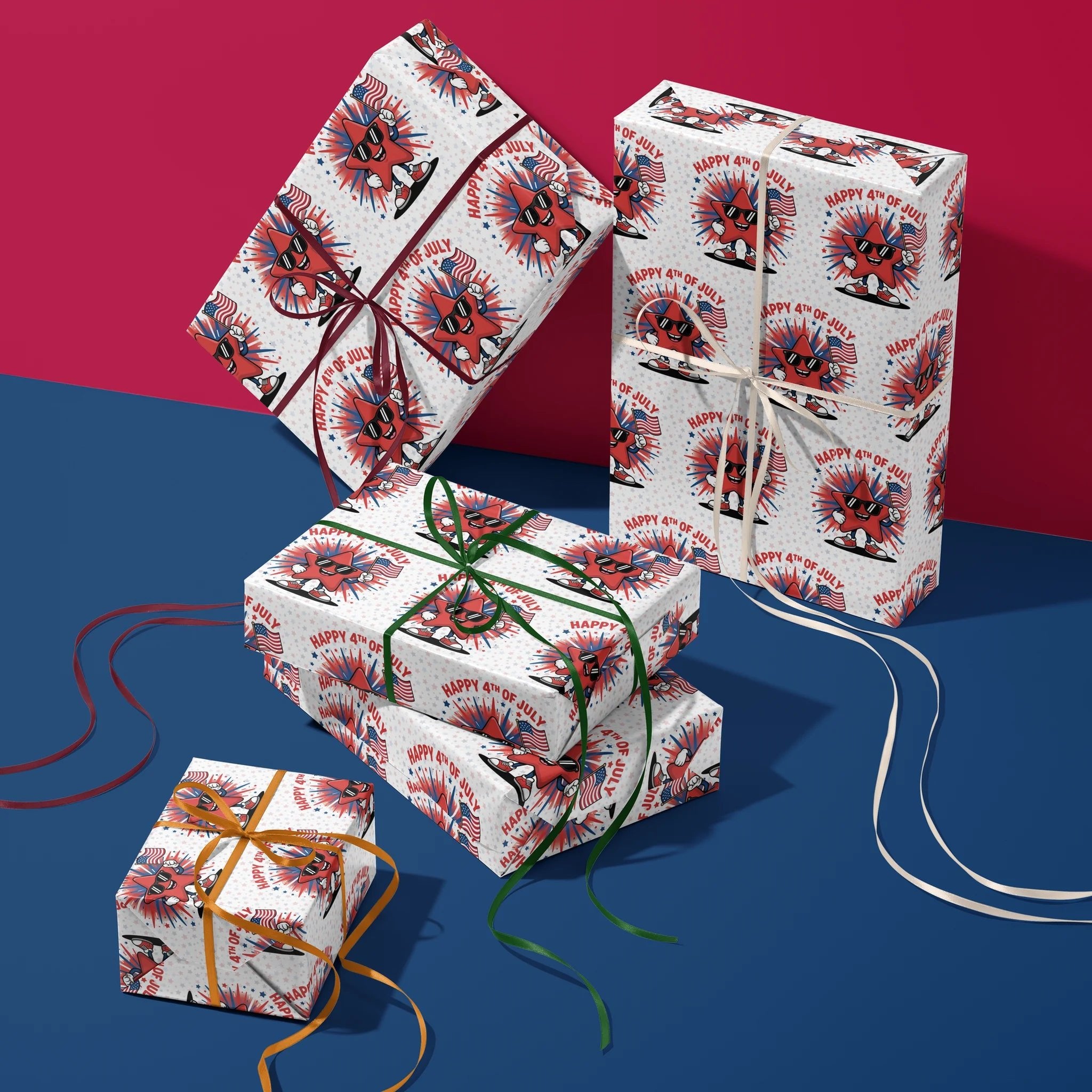 Star's Festive Magic Gift Wrapping Paper