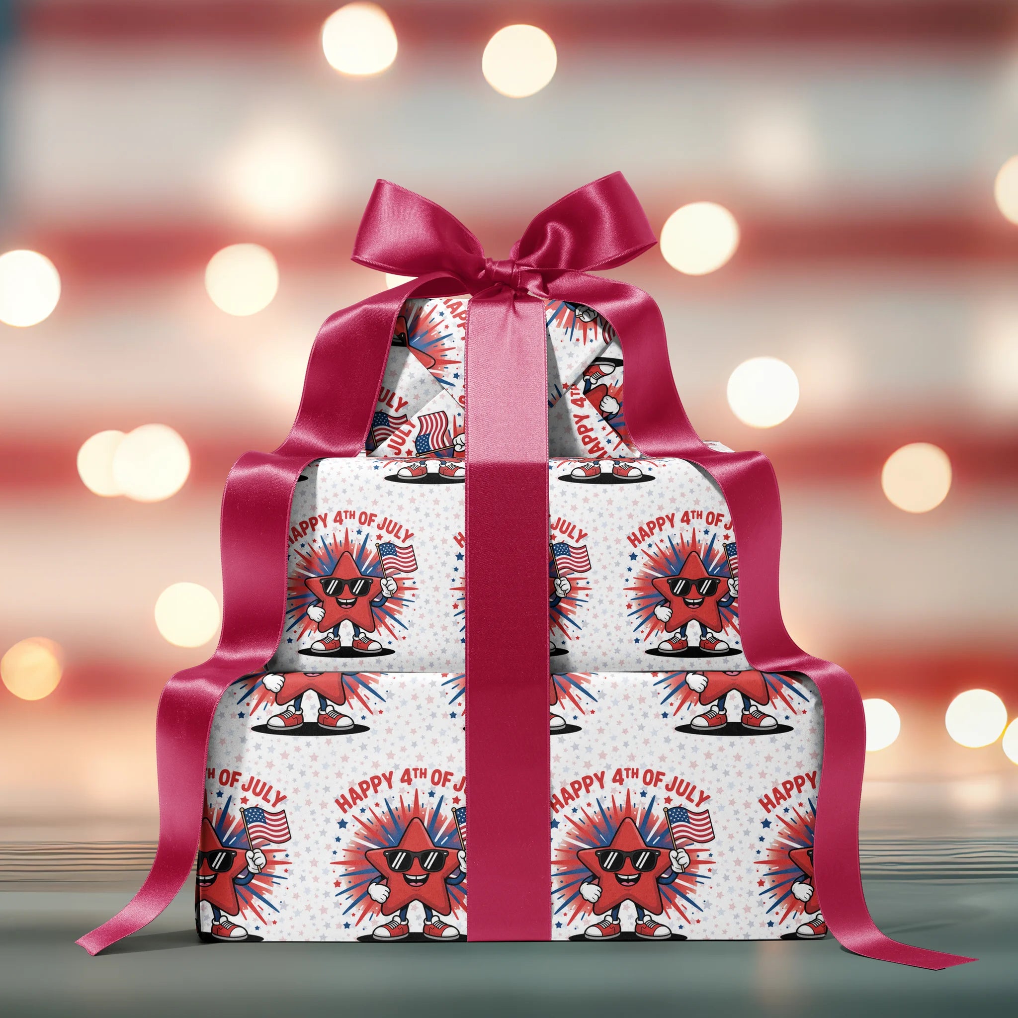 Star's Festive Magic Gift Wrapping Paper