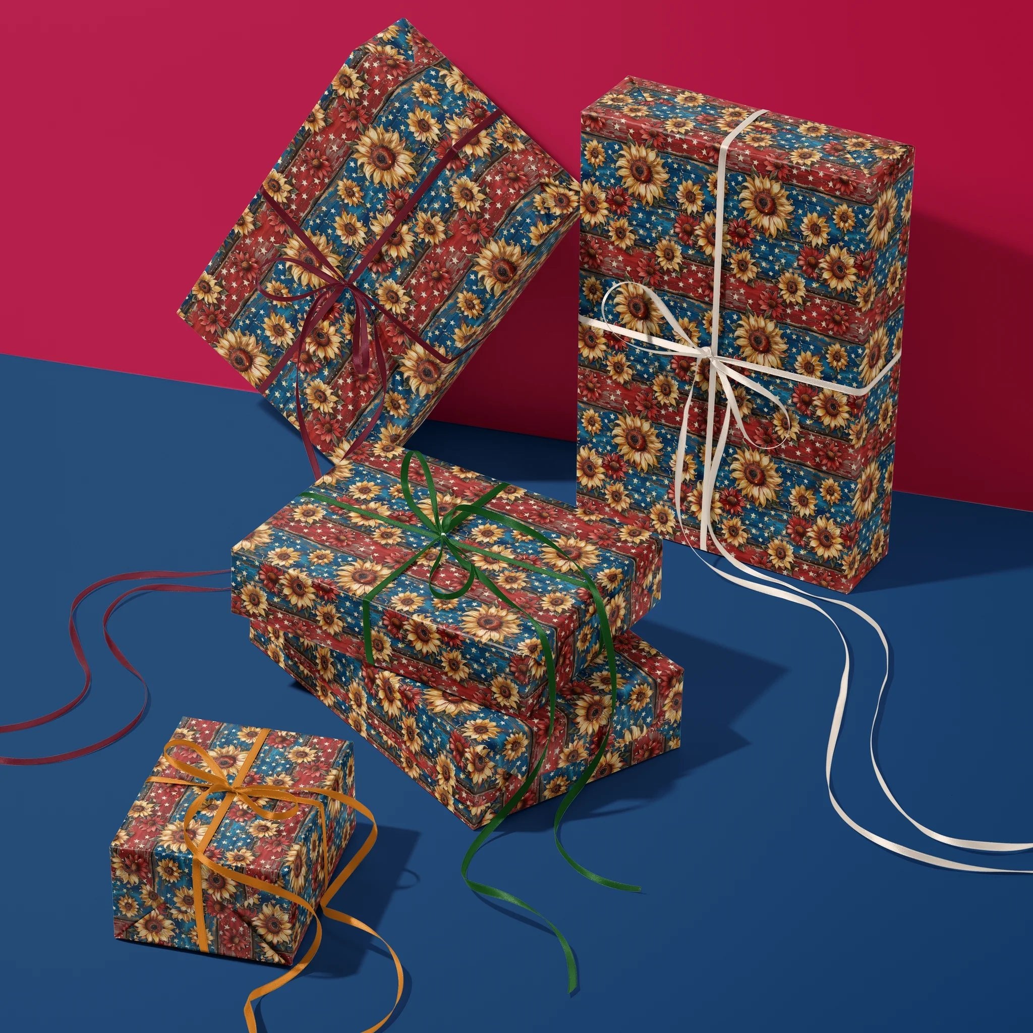 Rustic Floral Tribute Gift Wrapping Paper
