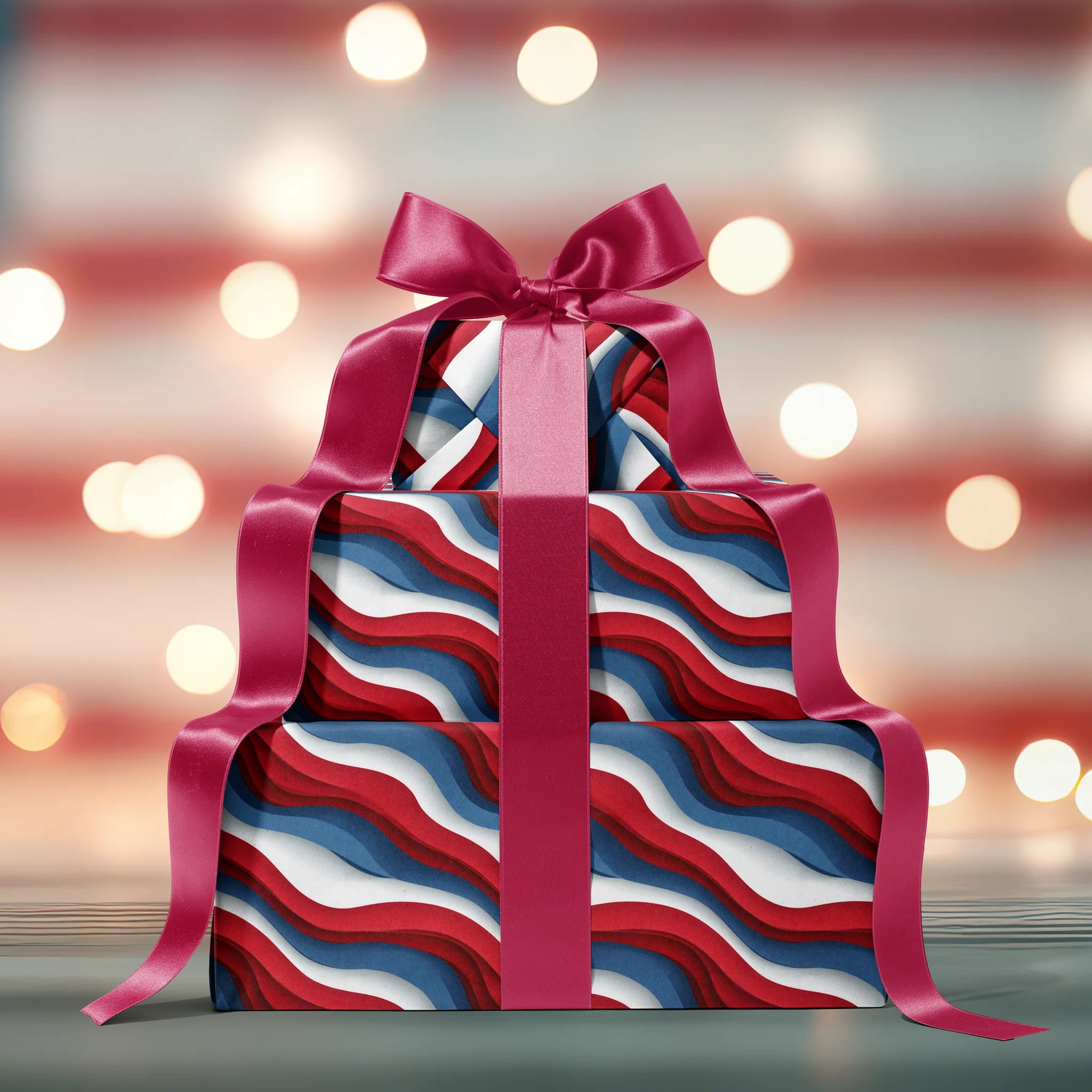 Flowing Freedom Bands Gift Wrapping Paper