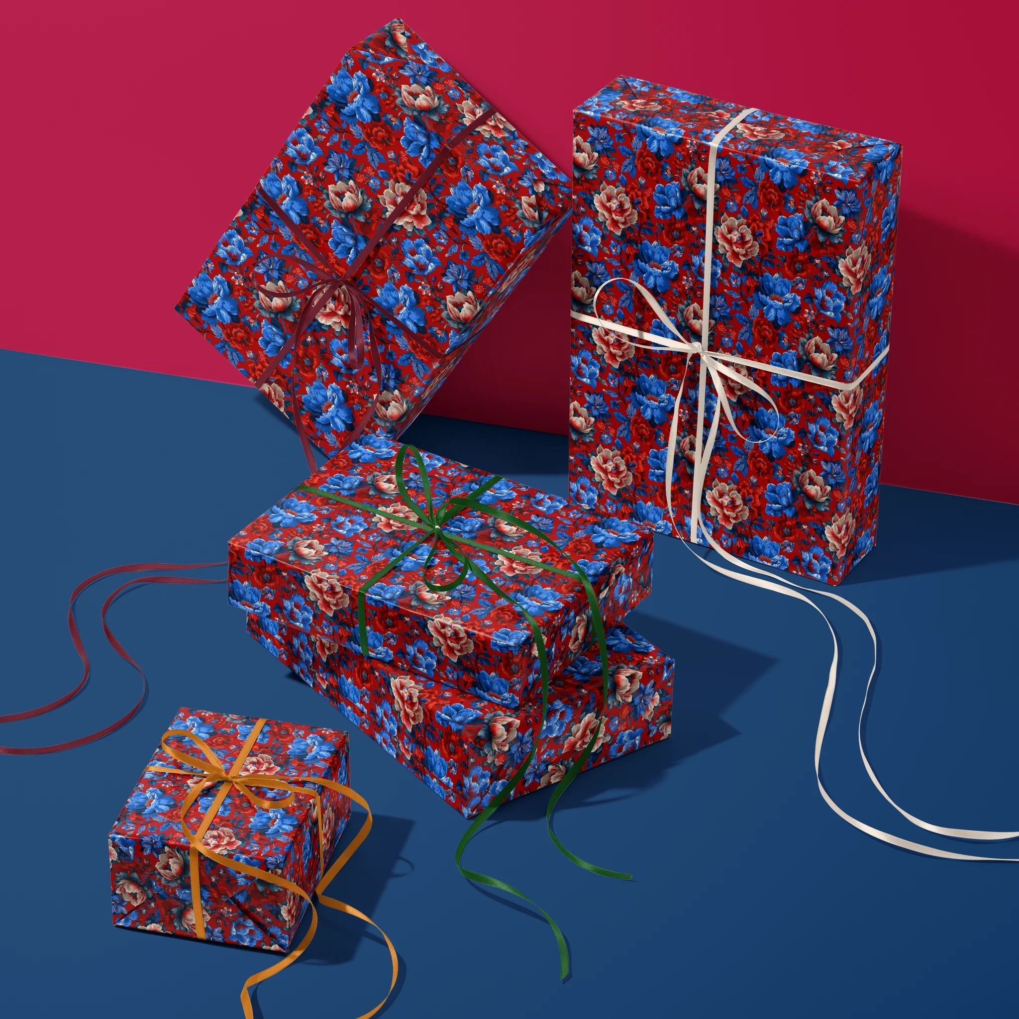 Vibrant Victory Florals Gift Wrapping Paper