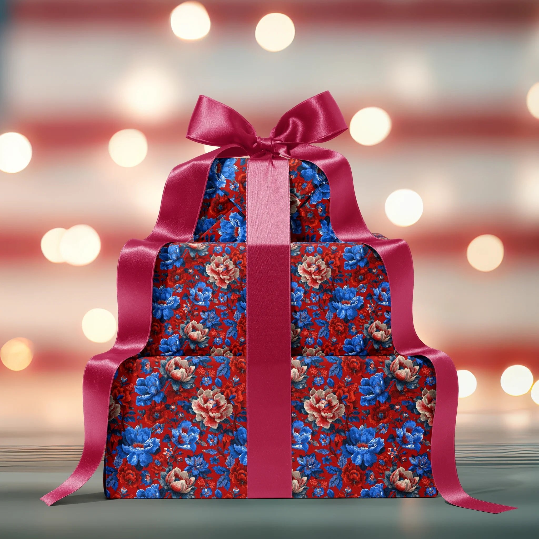 Vibrant Victory Florals Gift Wrapping Paper