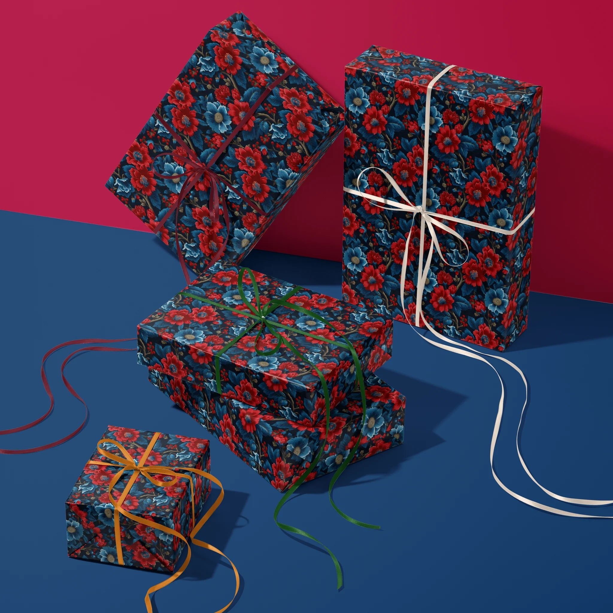 Tapestry Tribute Florals Gift Wrapping Paper