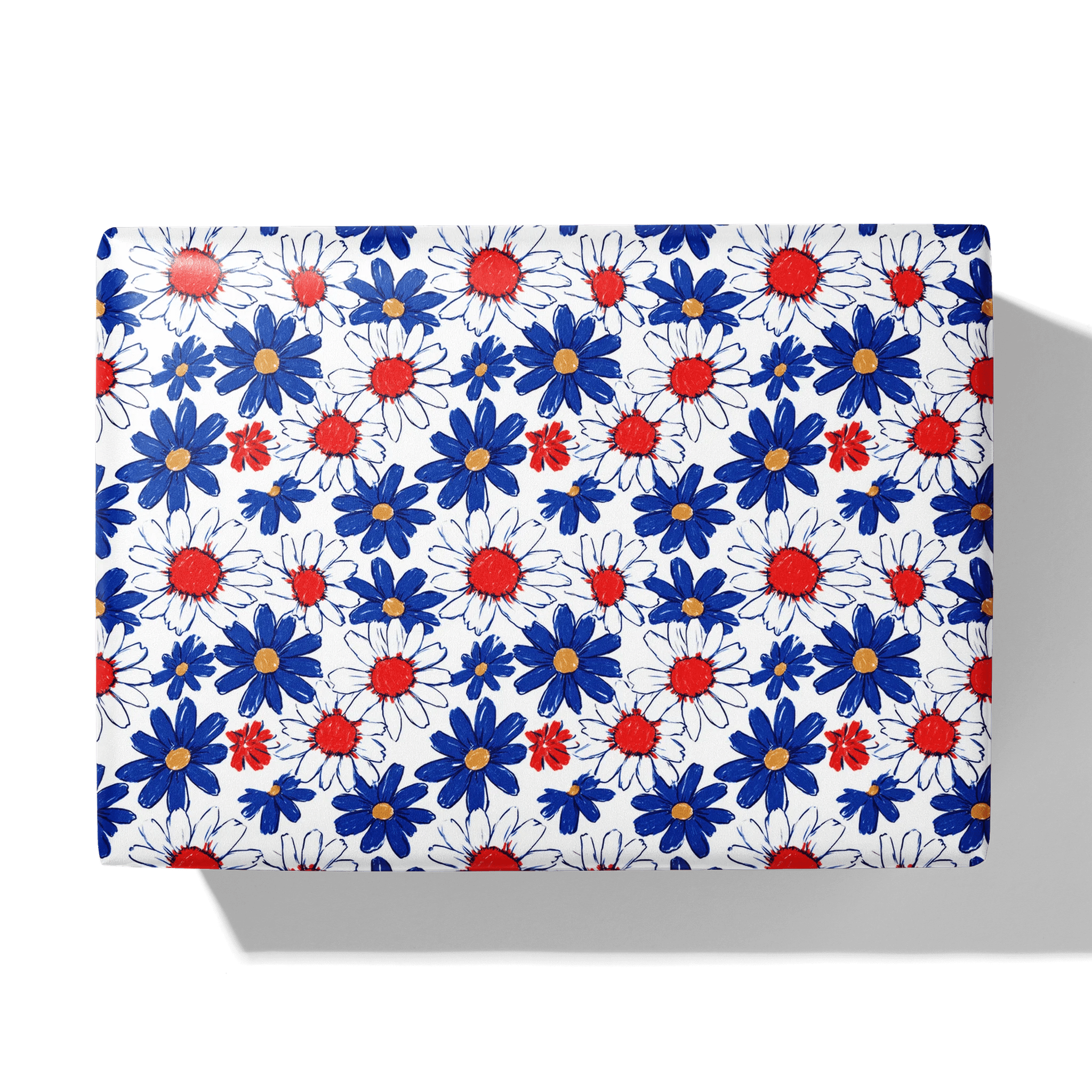 Sketched Festive Daisies Gift Wrapping Paper