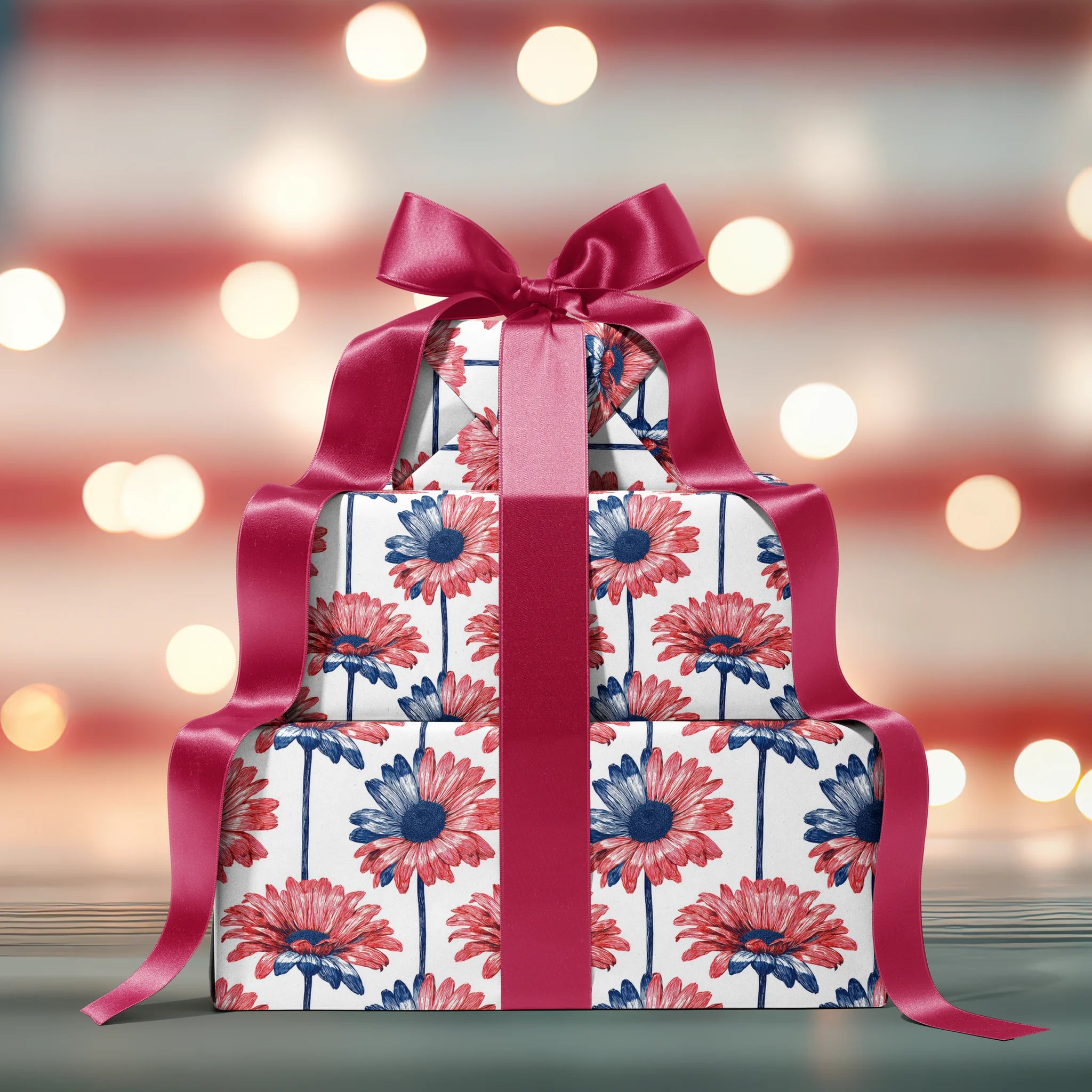 Seamless Patriotic Salute Gift Wrapping Paper