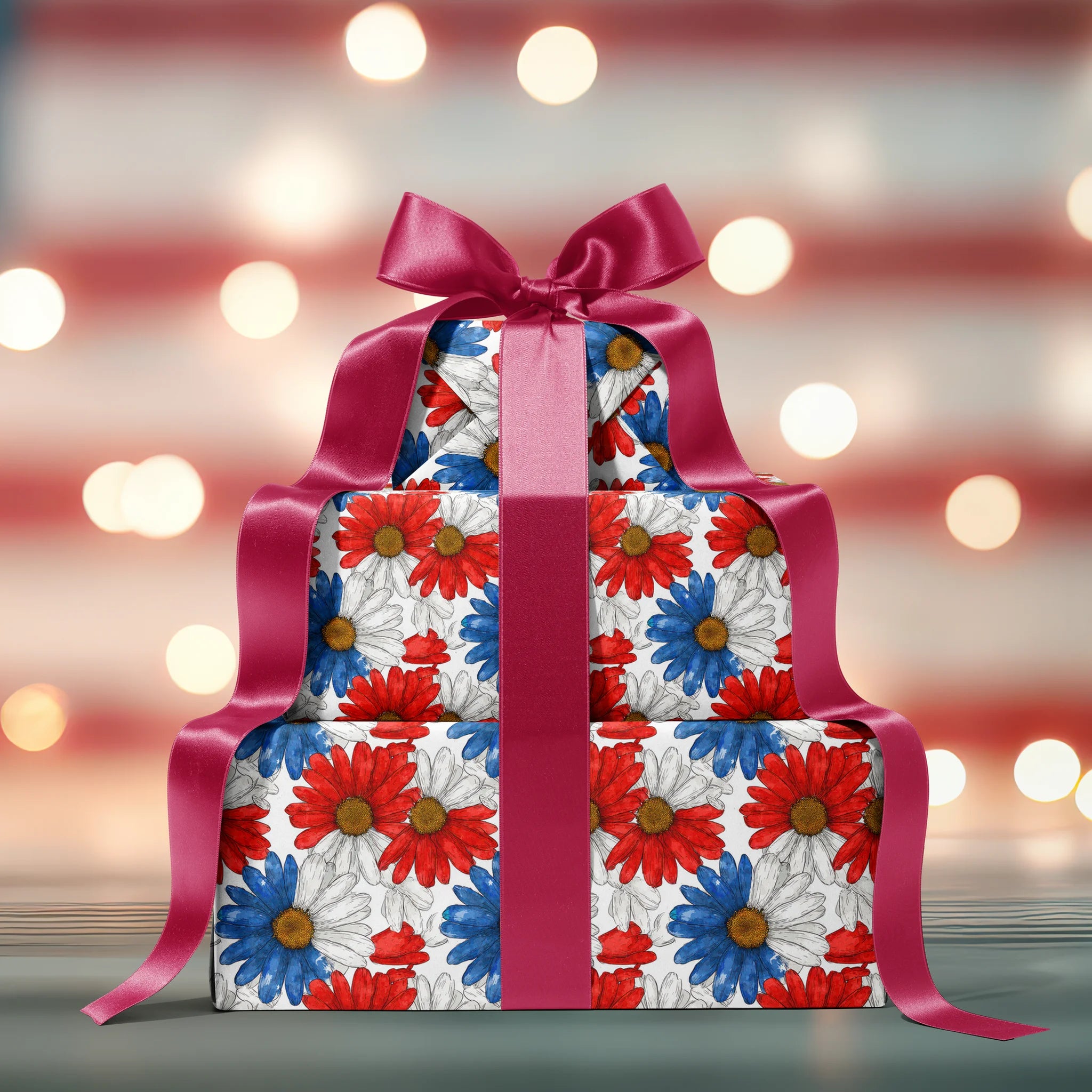 Dynamic Daisy Blooms Gift Wrapping Paper