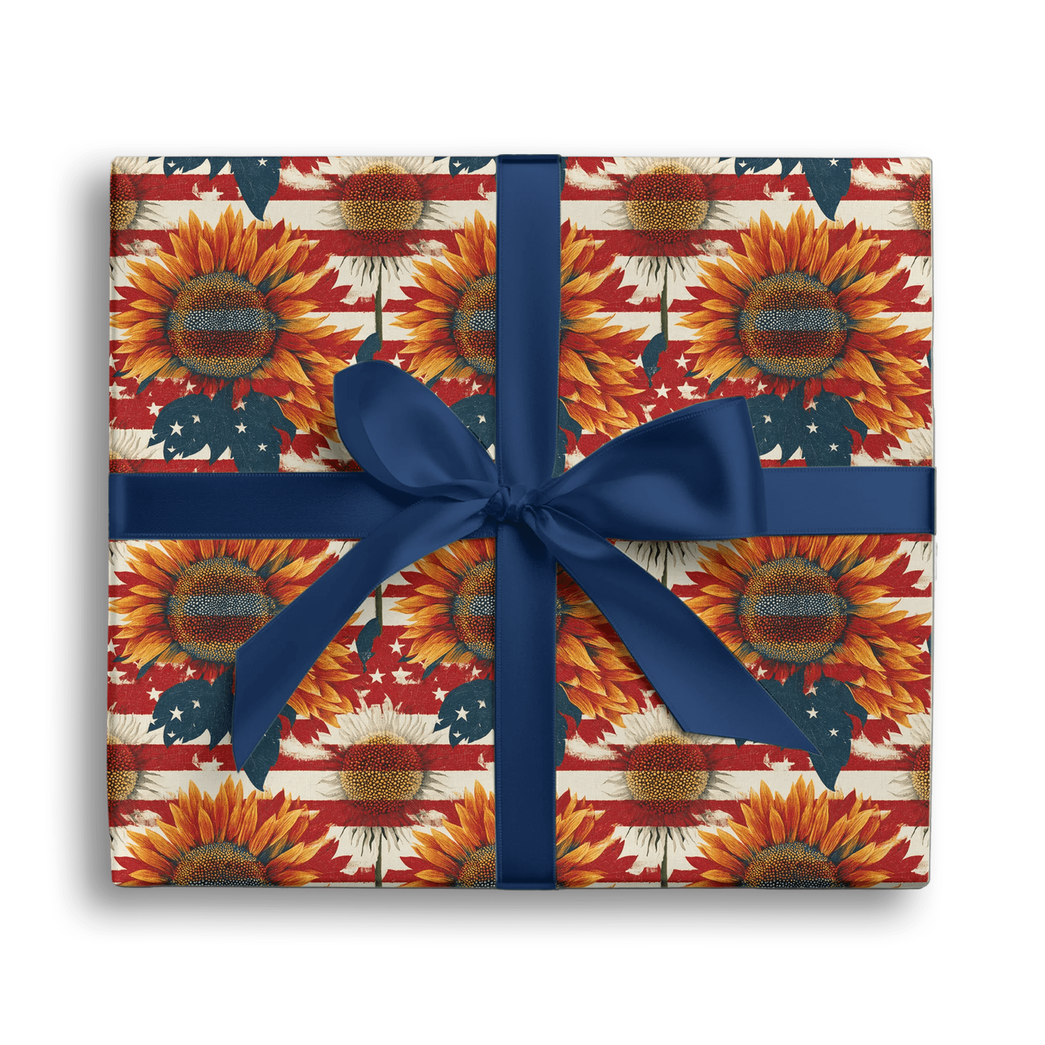 Vintage Victory Sunflowers Gift Wrapping Paper