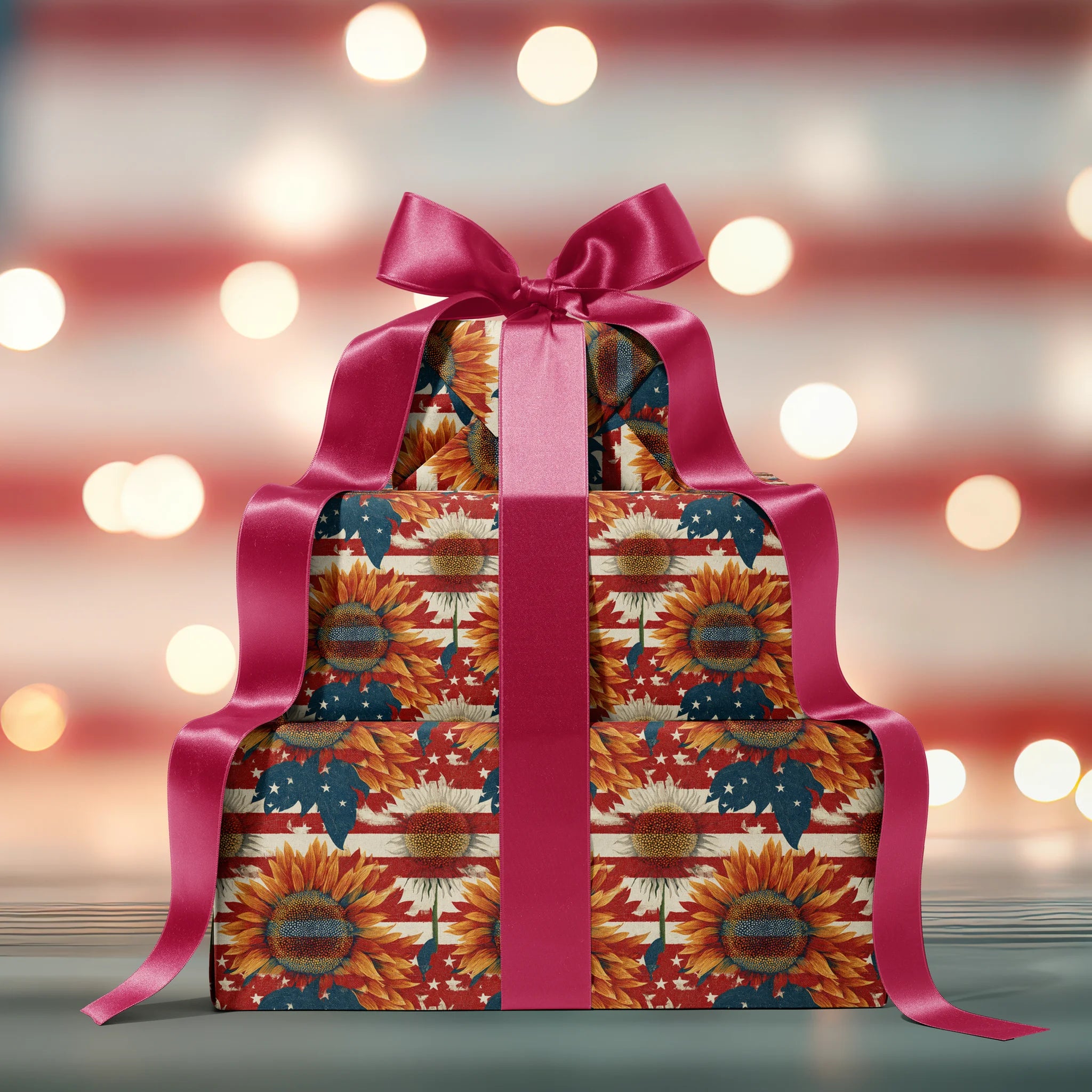 Vintage Victory Sunflowers Gift Wrapping Paper