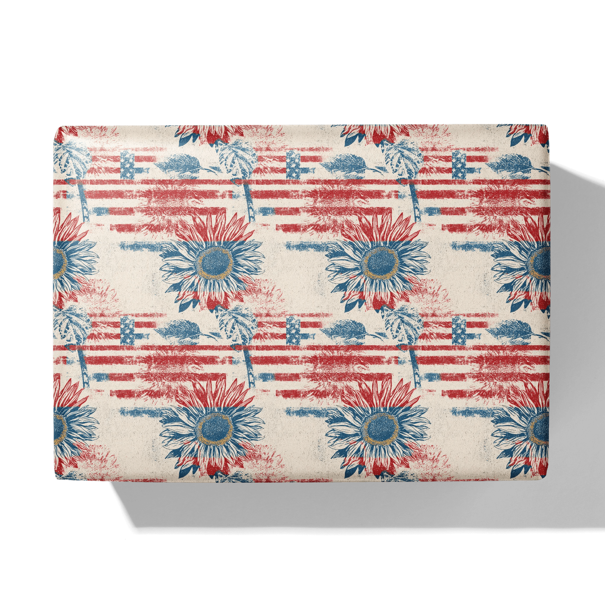 Faded Freedom Flower Gift Wrapping Paper