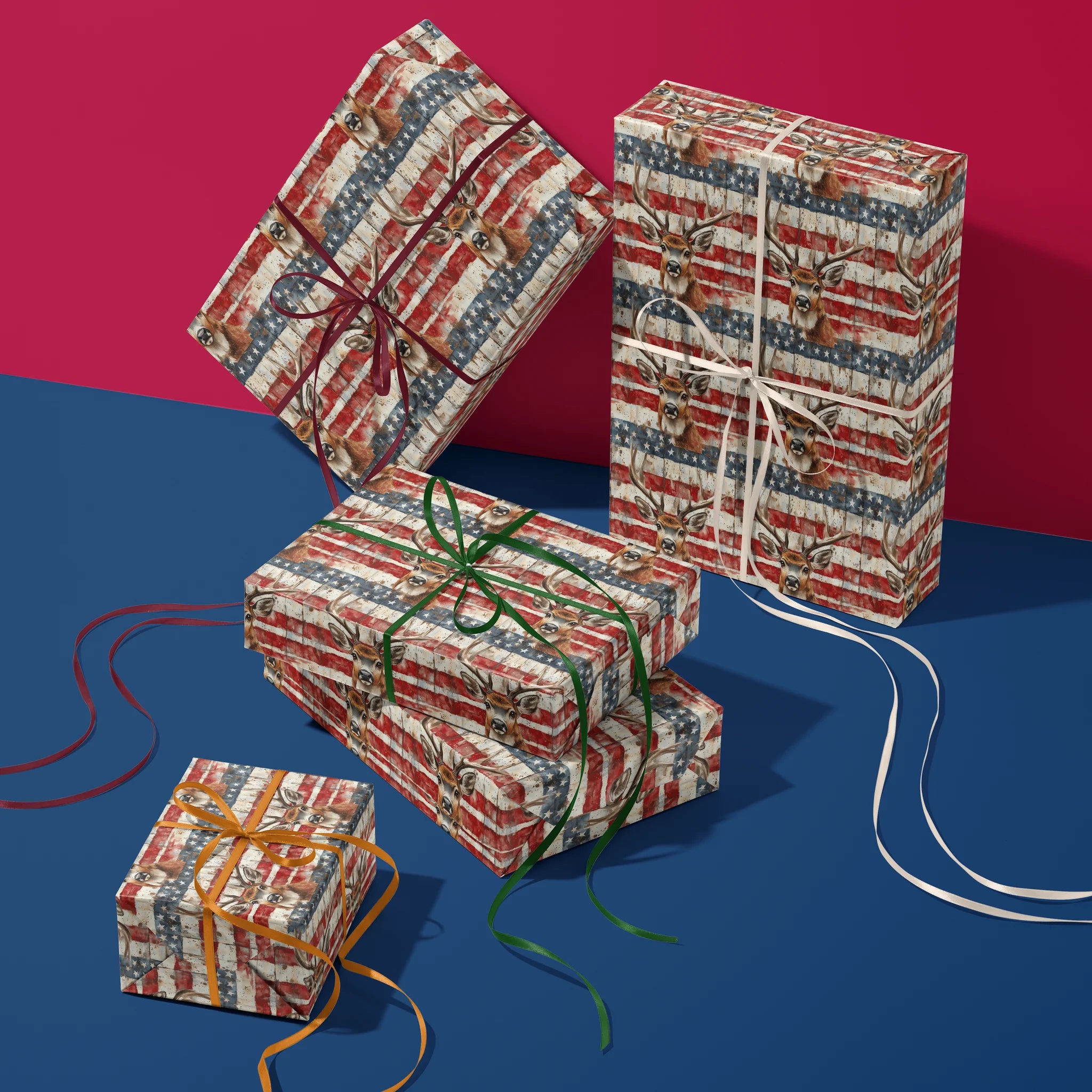 Woodland Warrior Deer Gift Wrapping Paper
