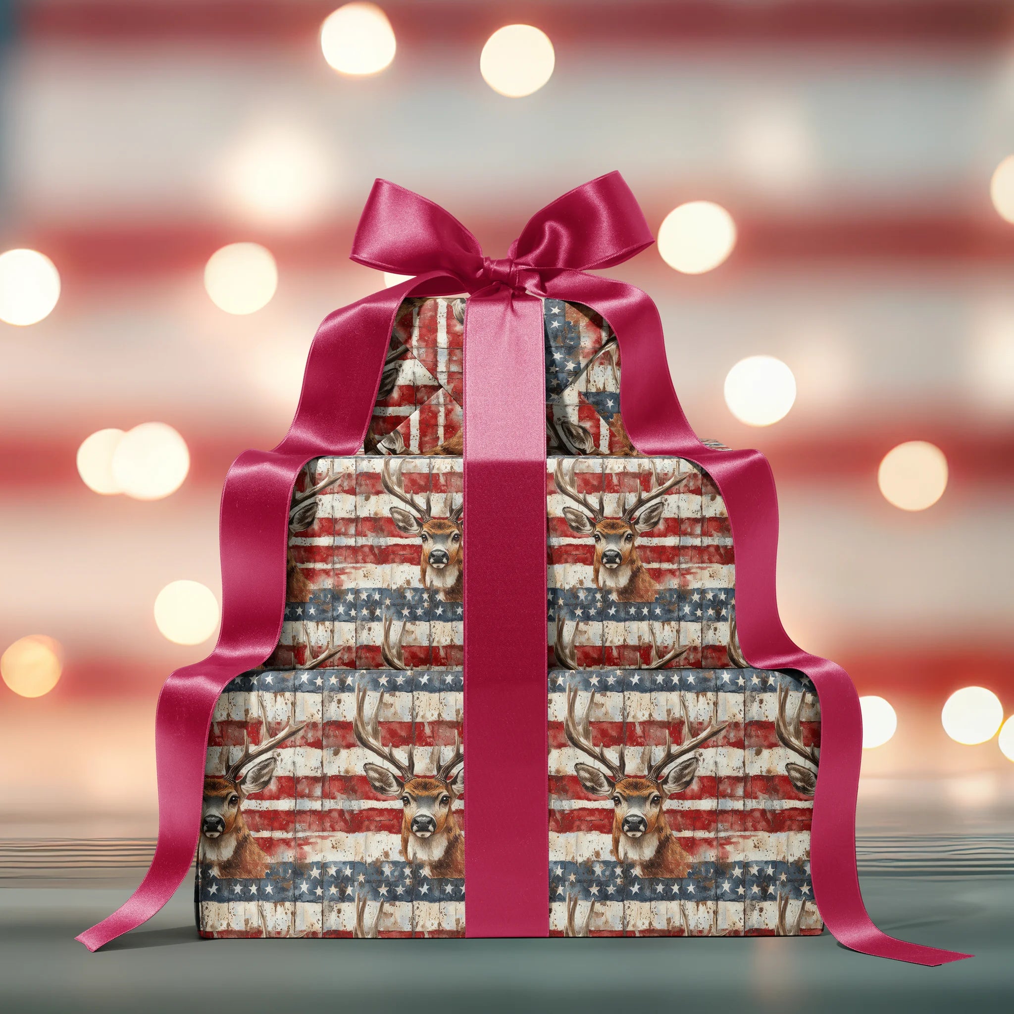 Woodland Warrior Deer Gift Wrapping Paper