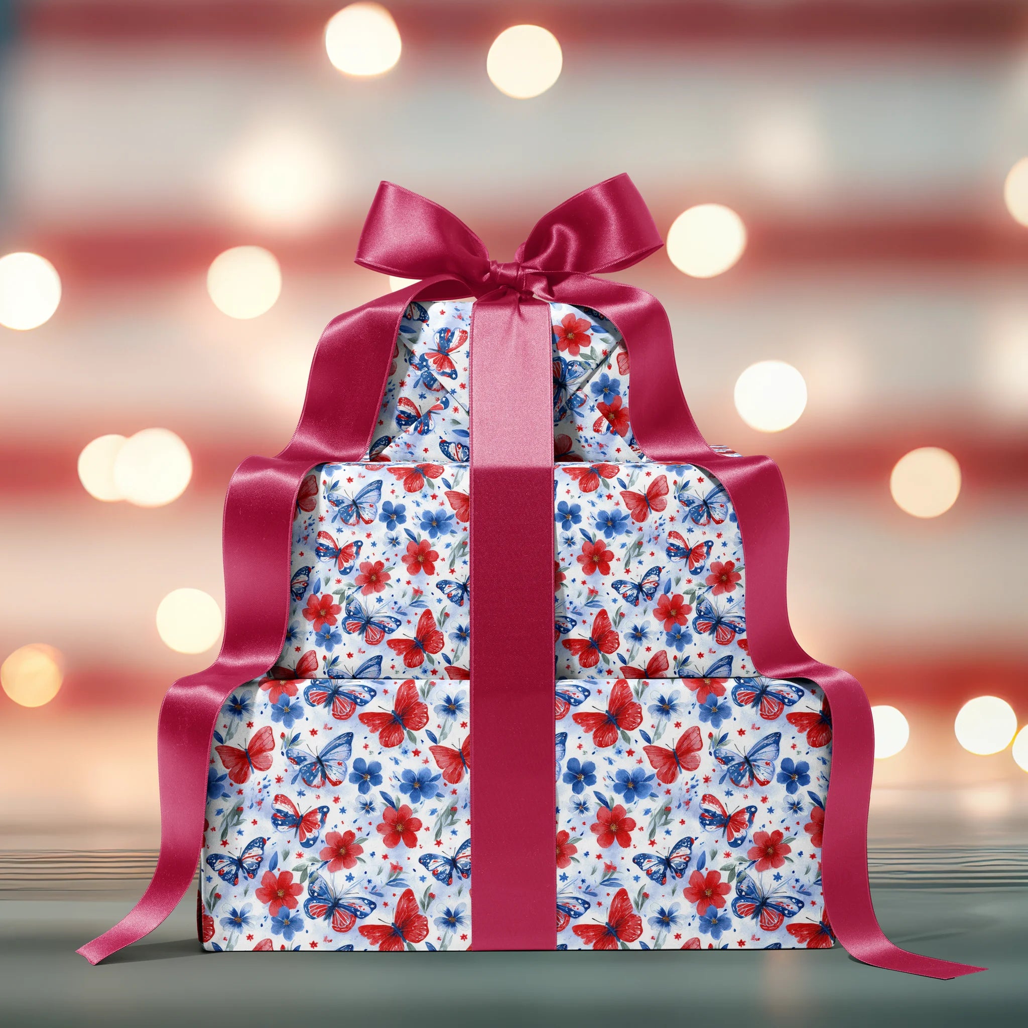 Watercolor Whimsy Butterflies Gift Wrapping Paper