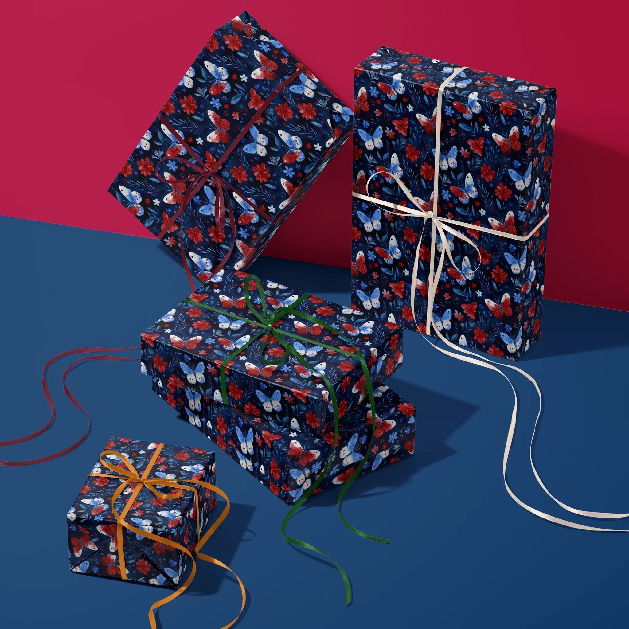 Starry Flutter Wings Gift Wrapping Paper