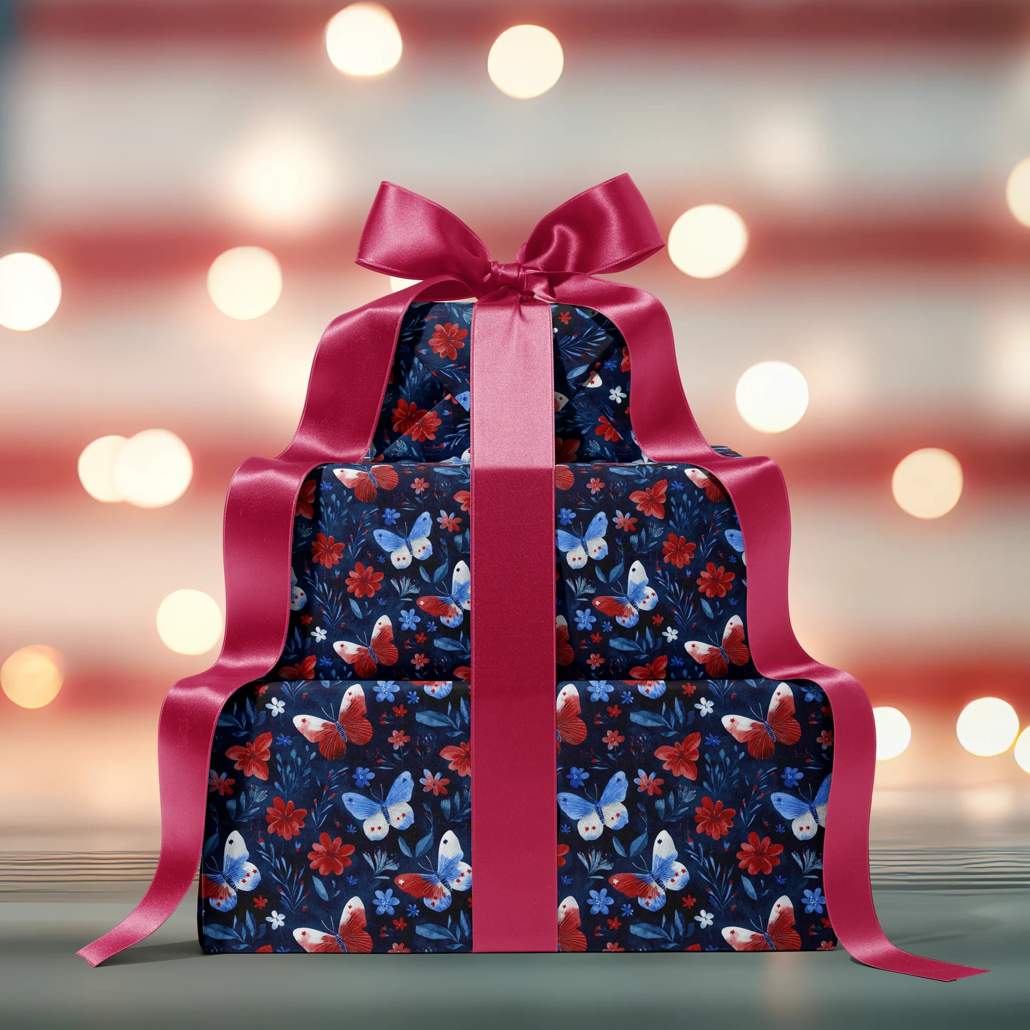 Starry Flutter Wings Gift Wrapping Paper