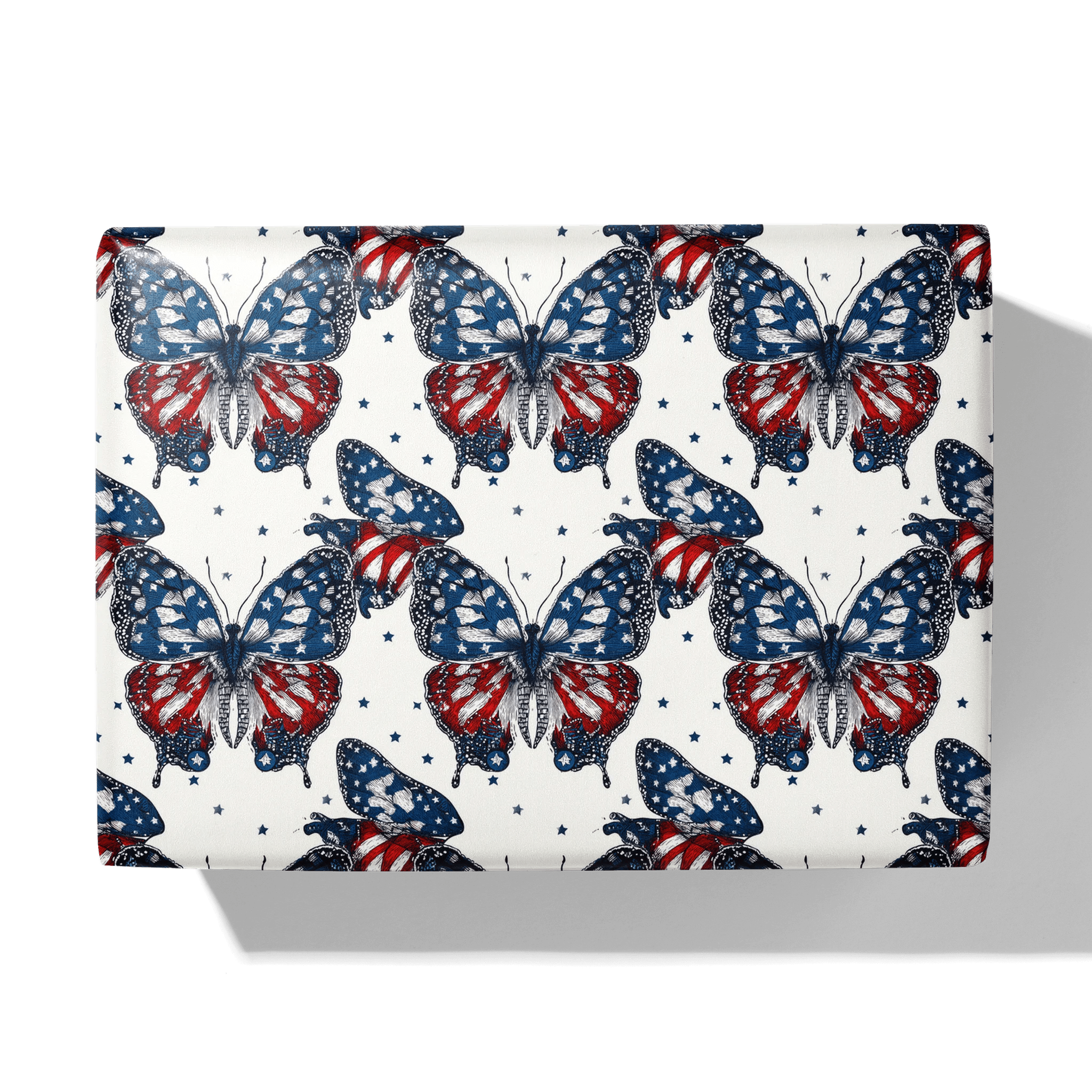 Patriotic Flight Butterflies Gift Wrapping Paper