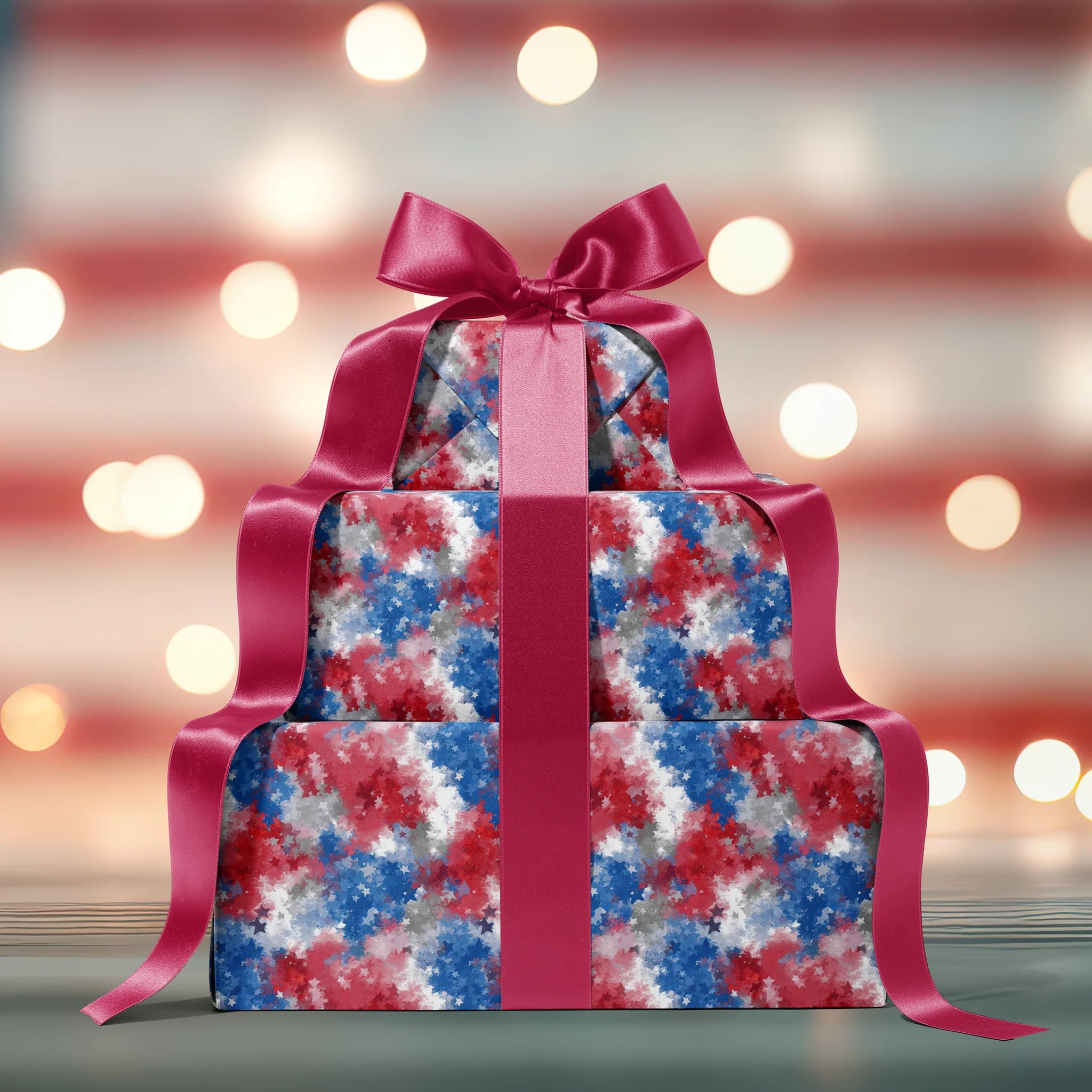 Painted Sky Stars Gift Wrapping Paper