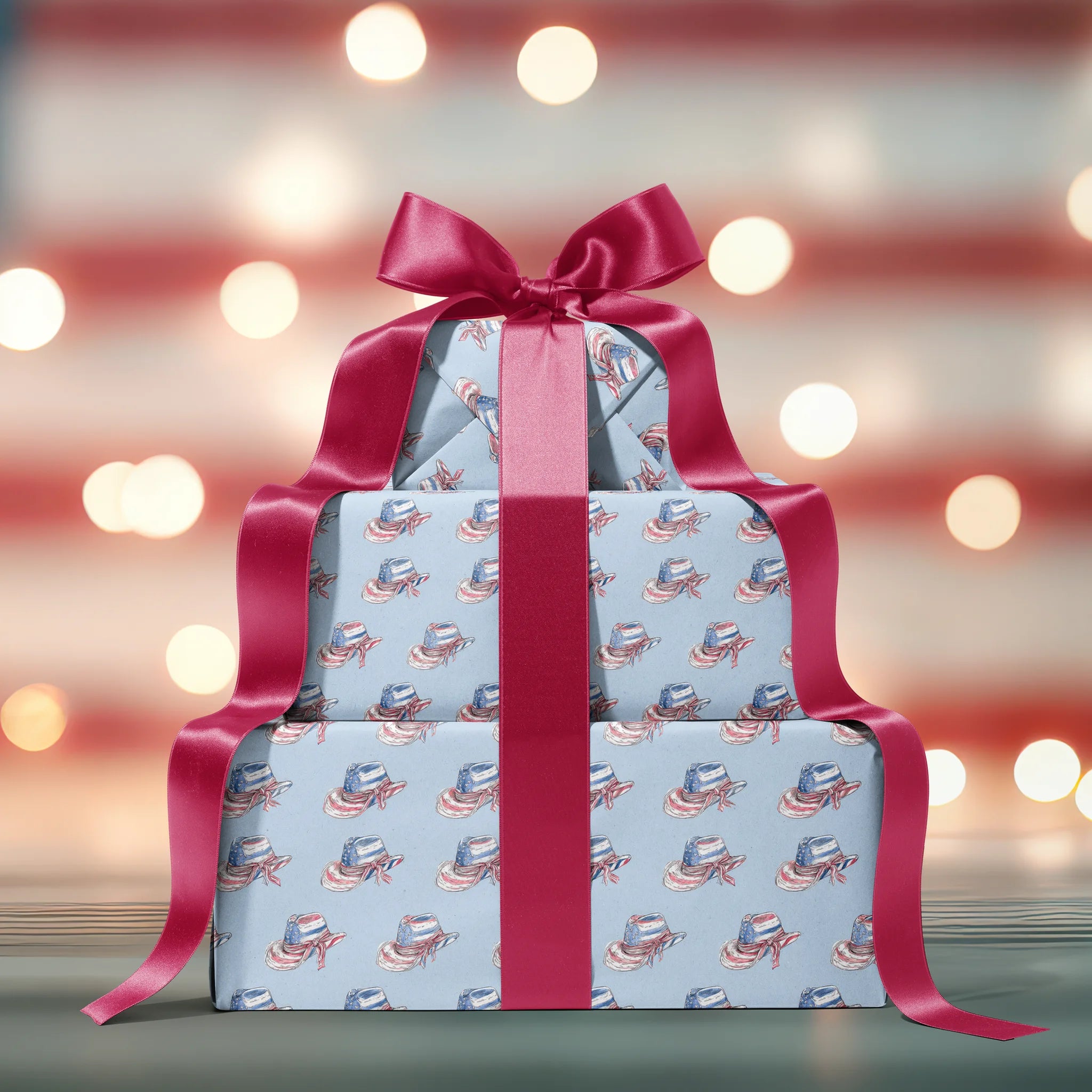 Western Salute Hats Gift Wrapping Paper