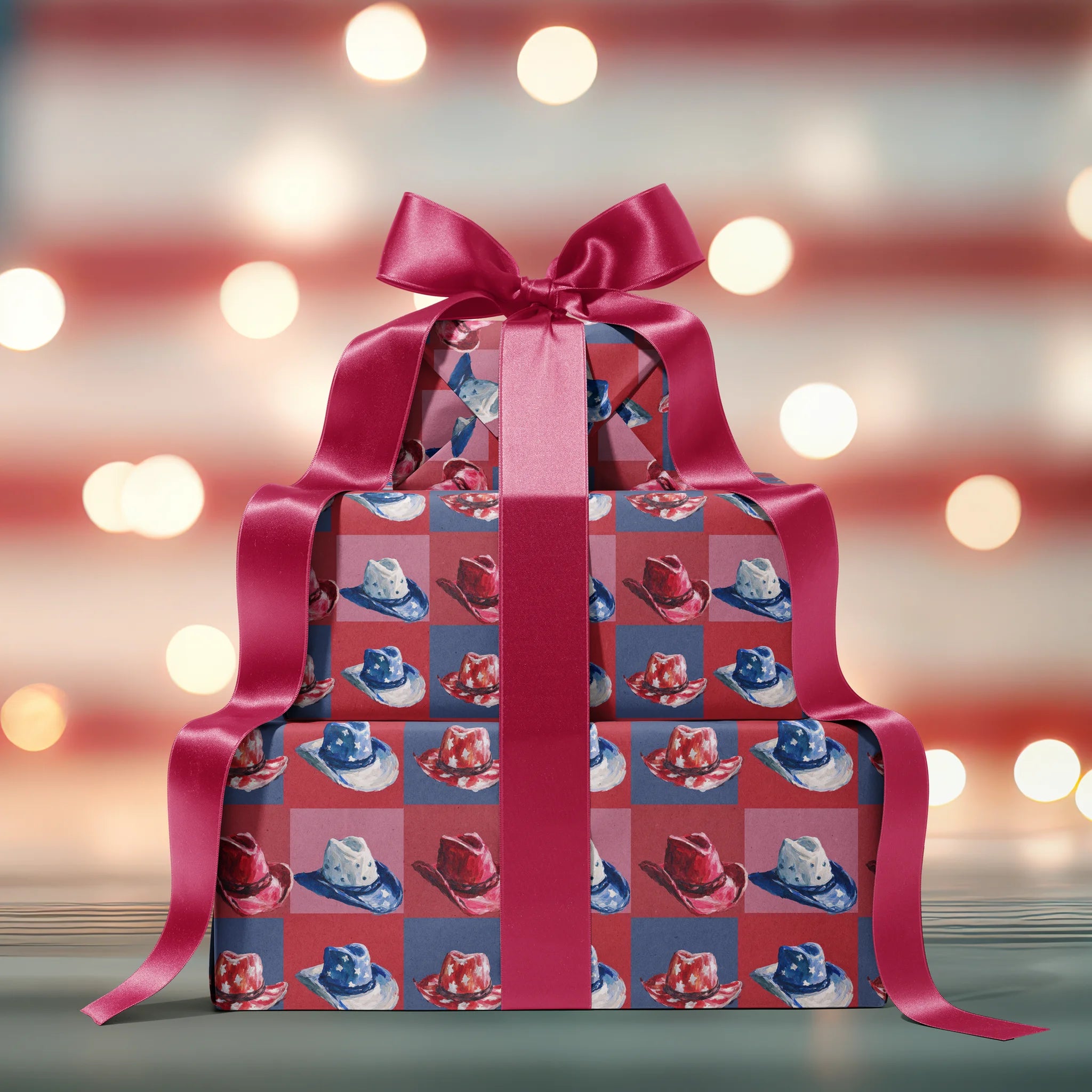 Colorful Cowpoke Hats Gift Wrapping Paper