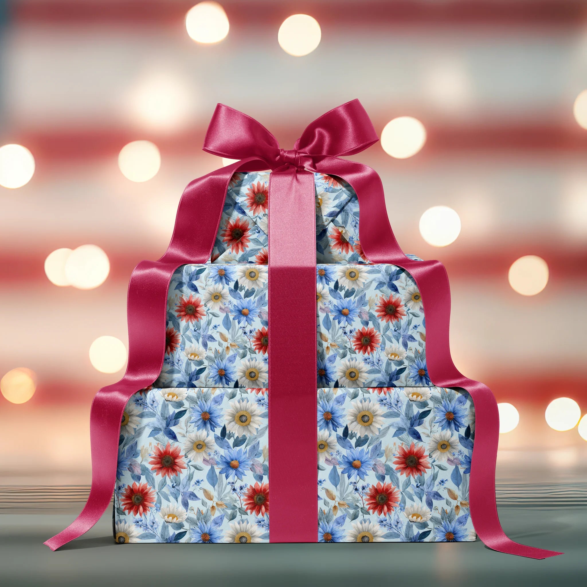 Gentle Sunflower Gathering Gift Wrapping Paper