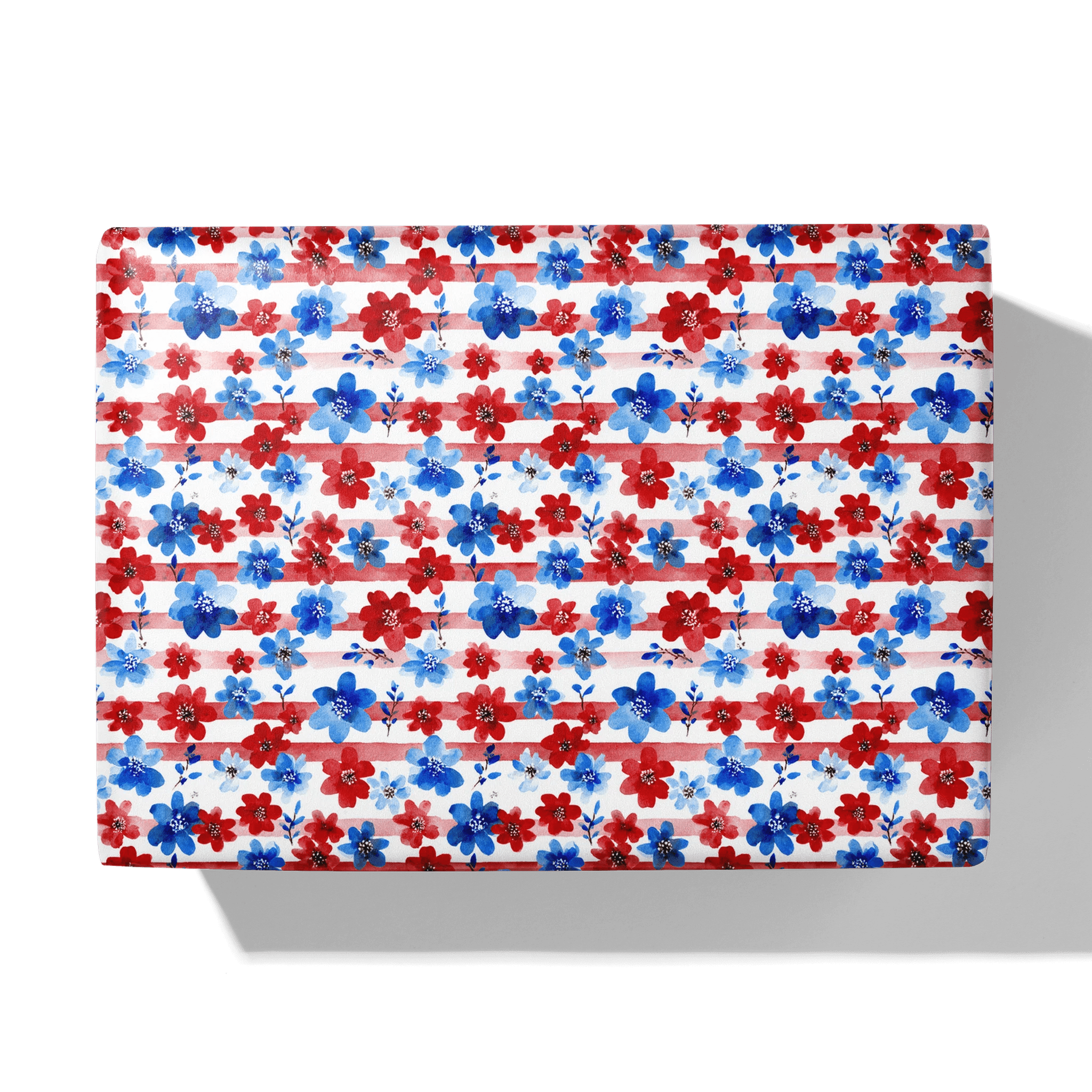 Striped Serenade Flowers Gift Wrapping Paper