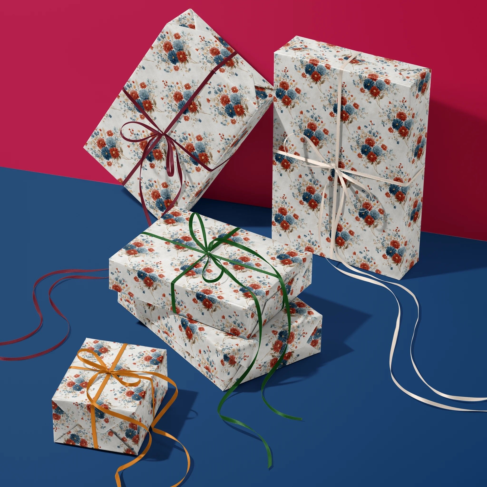 Vintage Bouquet Arrangement Gift Wrapping Paper