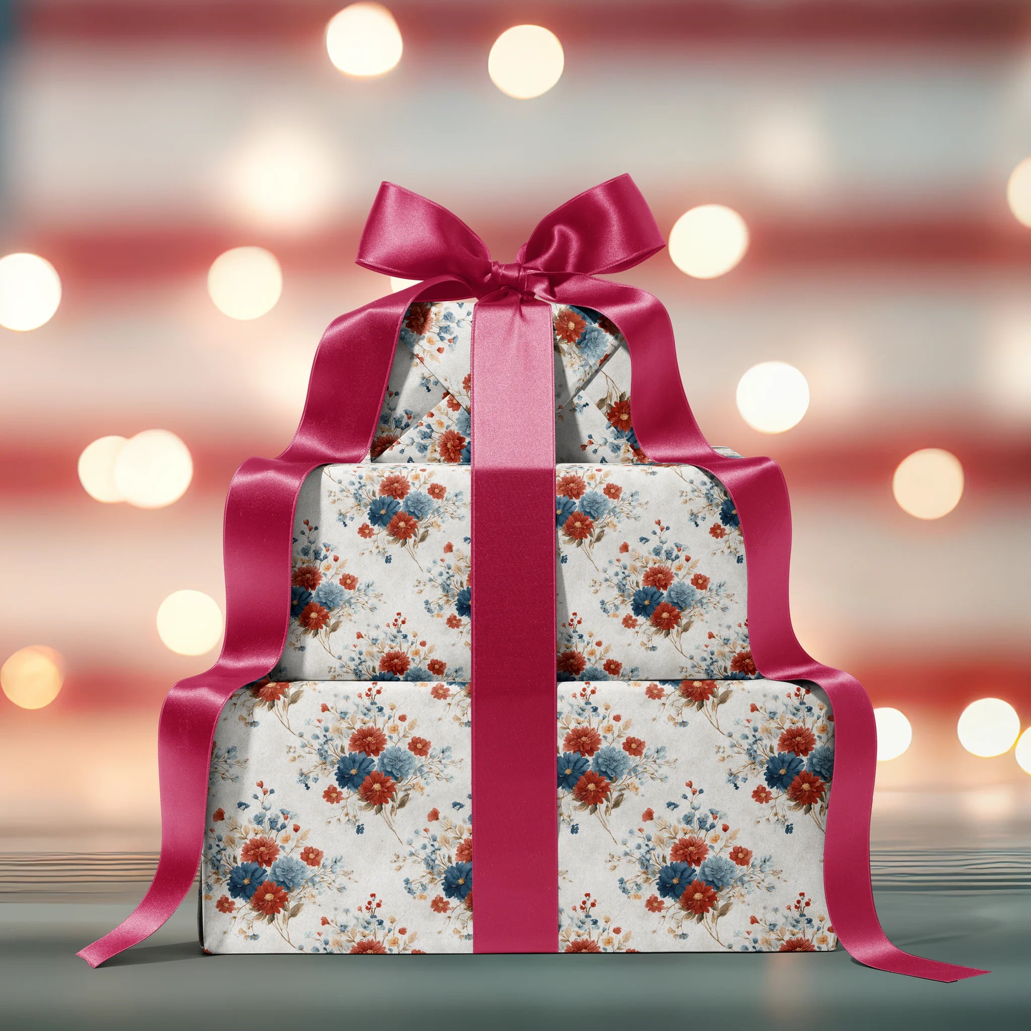 Vintage Bouquet Arrangement Gift Wrapping Paper