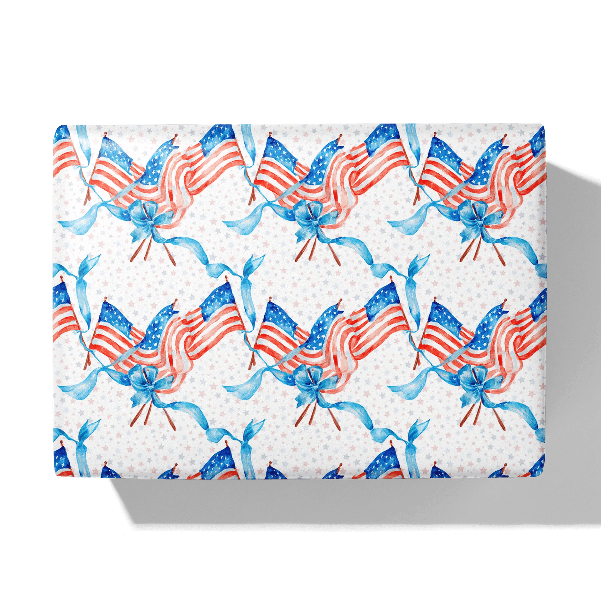 Flowing Flag Ribbons Gift Wrapping Paper