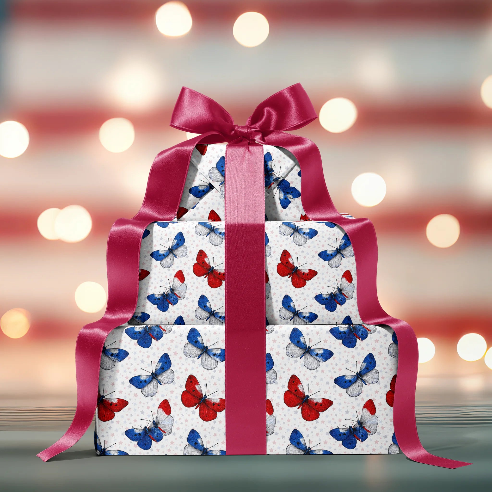 Graceful Gathering Butterflies Gift Wrapping Paper