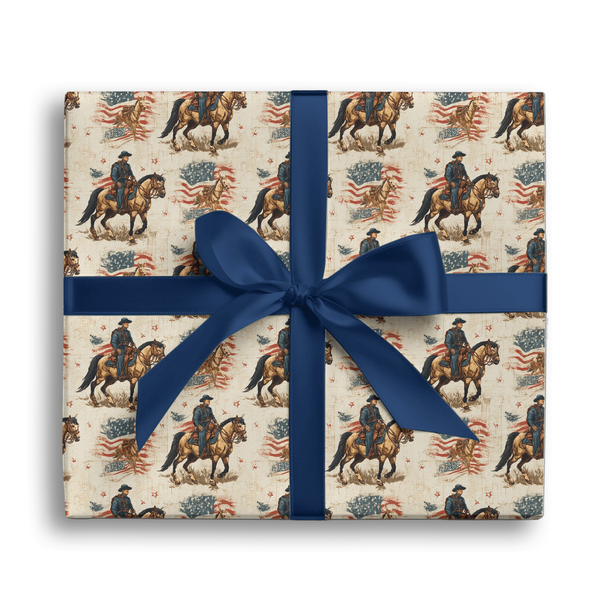 Frontier Flag Cowboys Gift Wrapping Paper