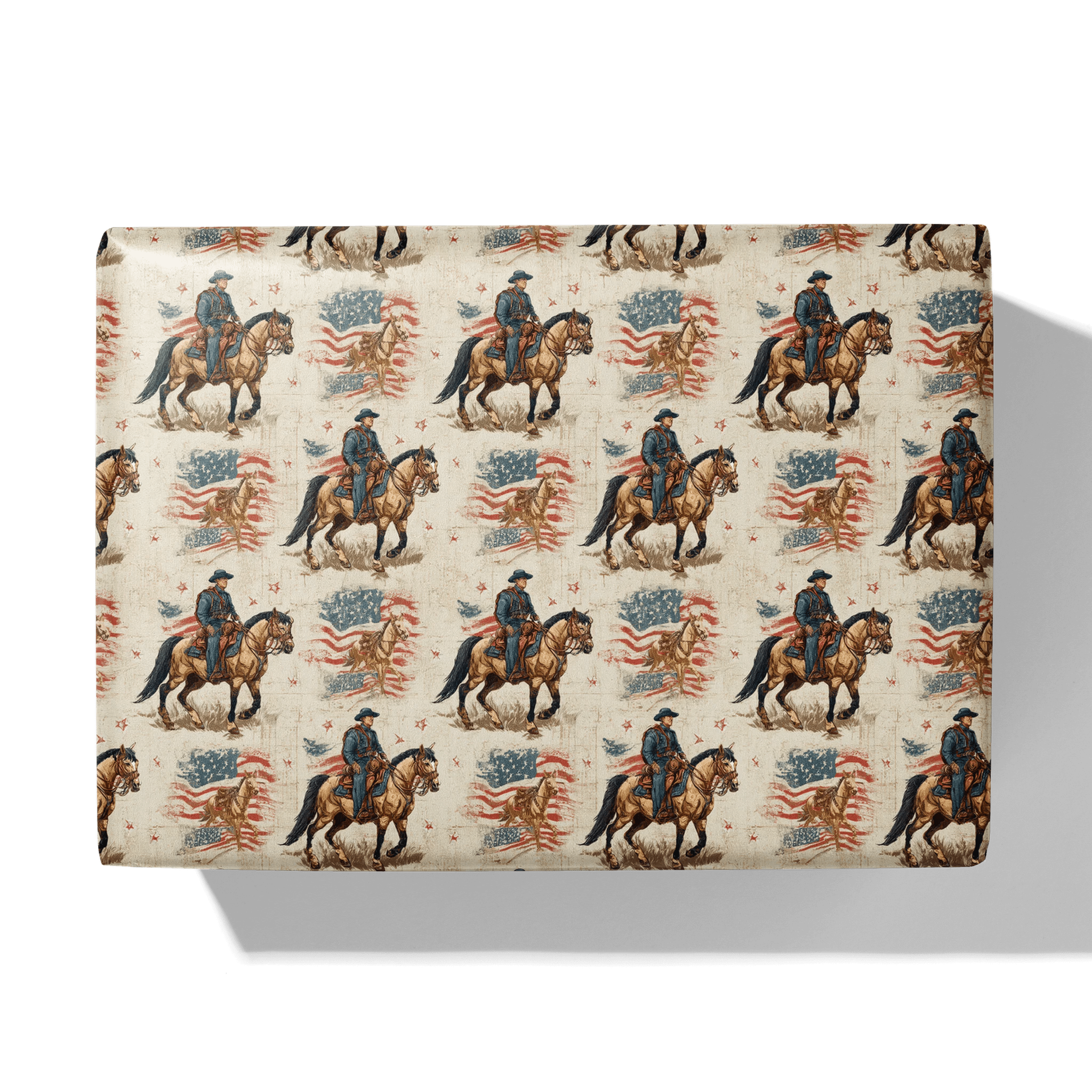 Frontier Flag Cowboys Gift Wrapping Paper