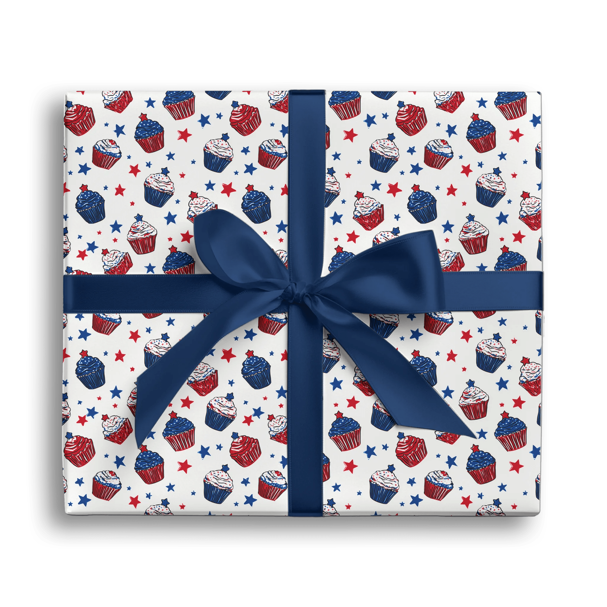 Cupcake Festive Stars Gift Wrapping Paper