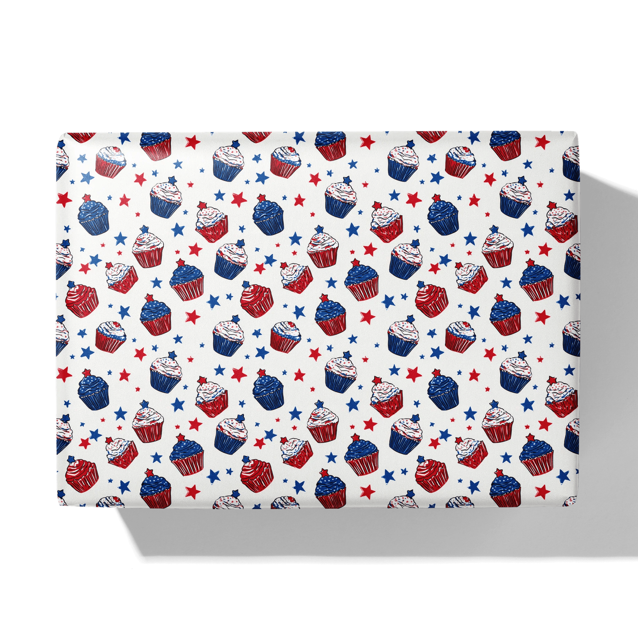Cupcake Festive Stars Gift Wrapping Paper