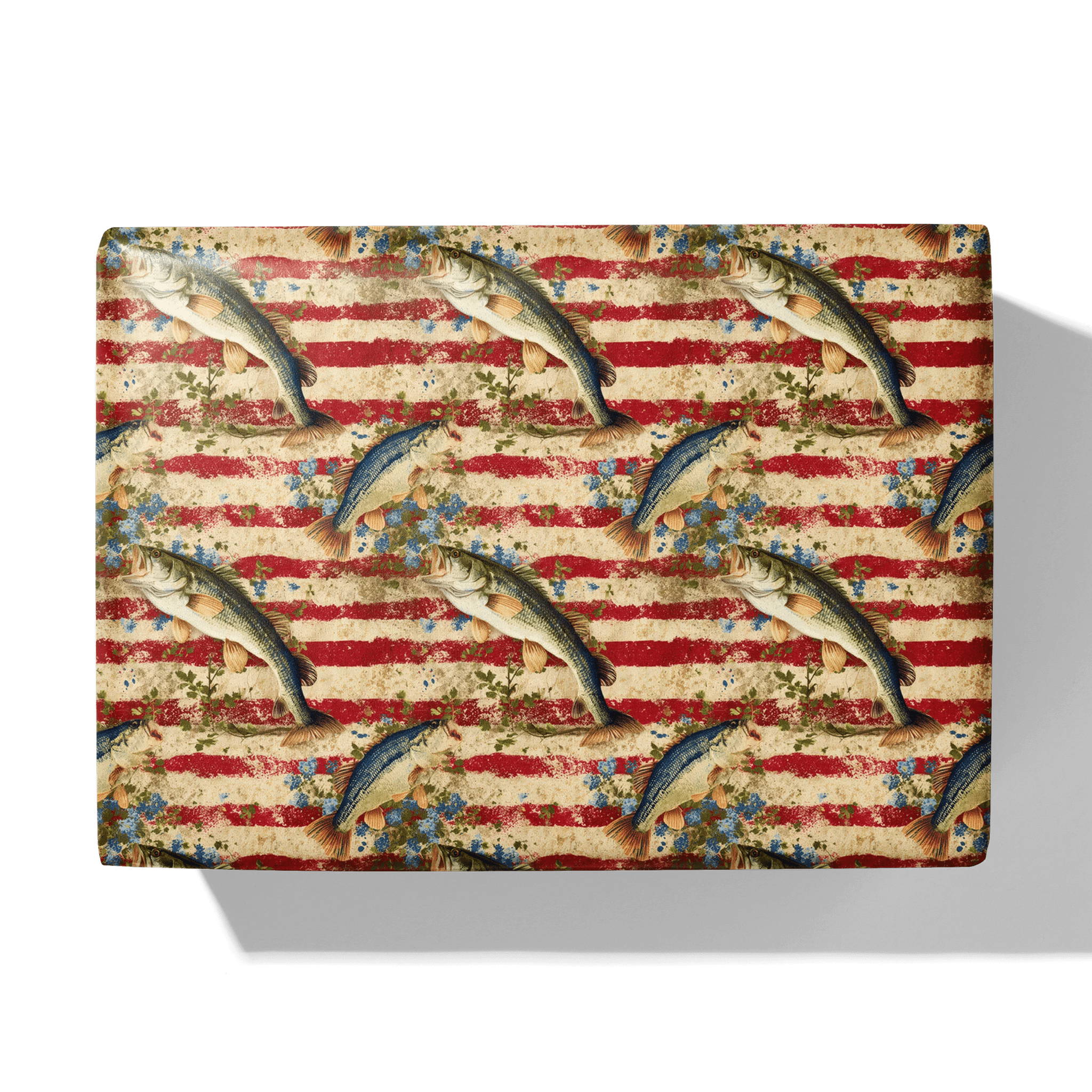 Patriotic Catch Fish Gift Wrapping Paper