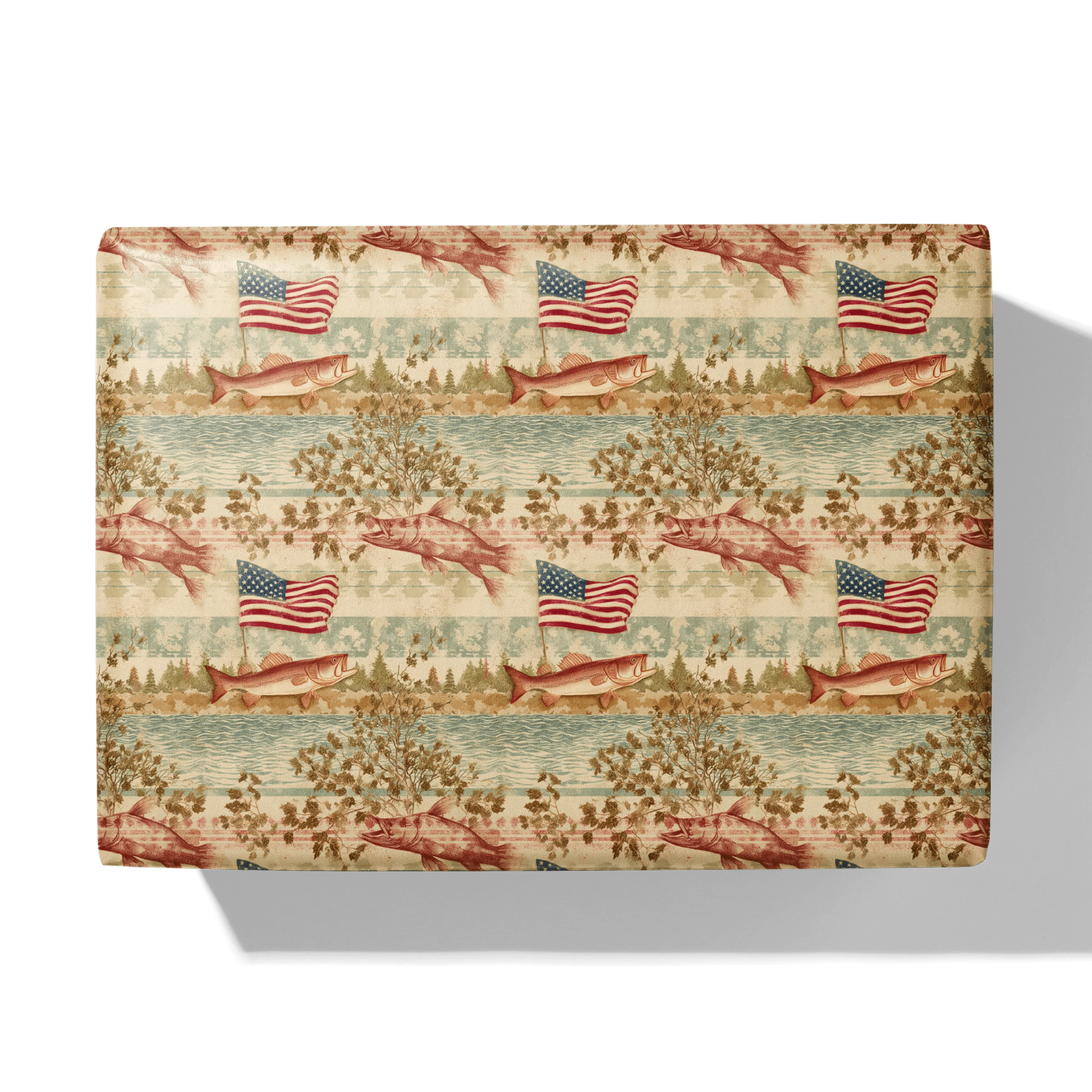 Vintage Voyage Fish Gift Wrapping Paper
