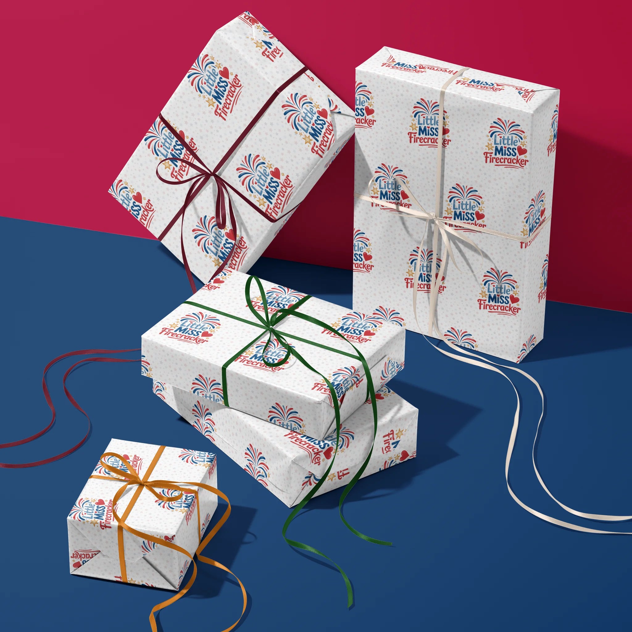 Tiny Sparkler Firecracker Gift Wrapping Paper