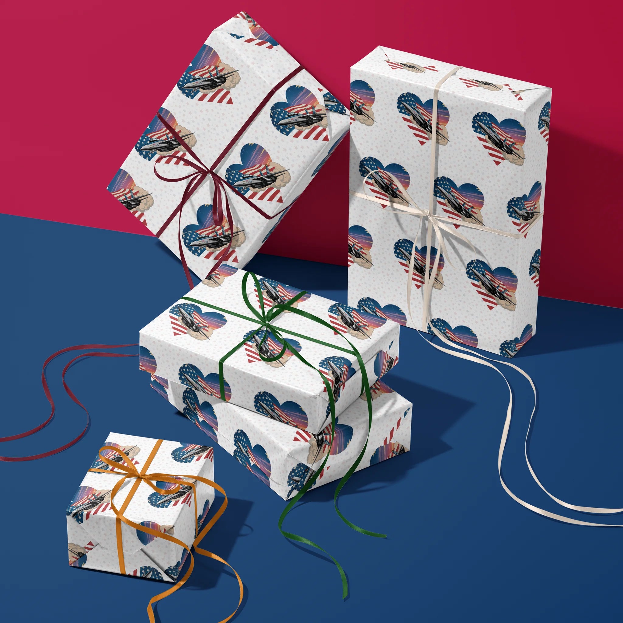 Soaring Tribute Jet Gift Wrapping Paper