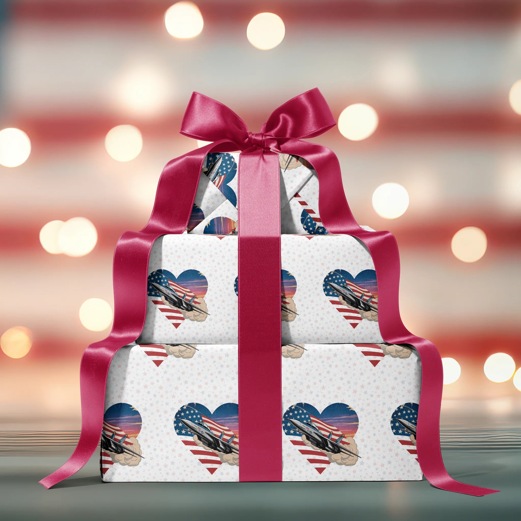 Soaring Tribute Jet Gift Wrapping Paper