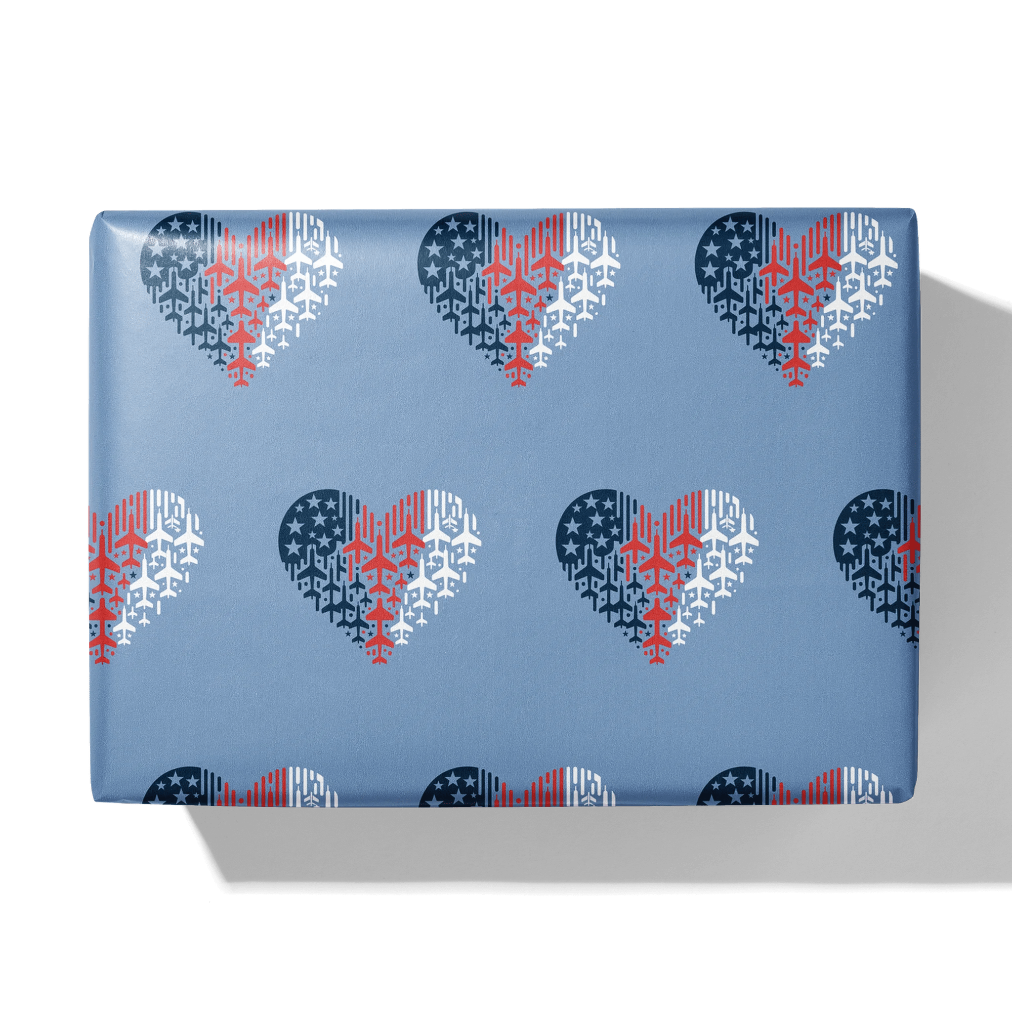 Plane Perspective Heart Gift Wrapping Paper
