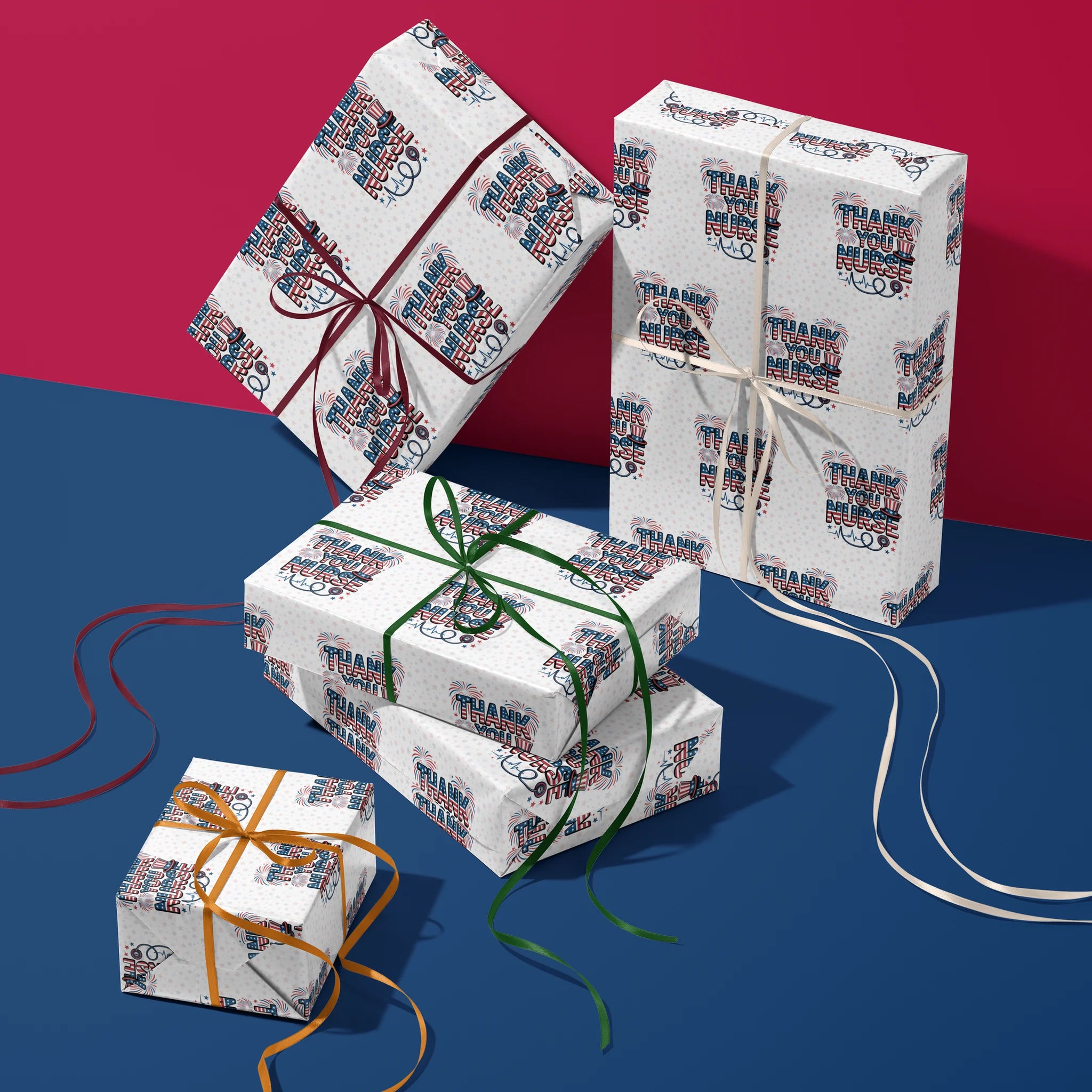 Caring Tribute Nurse Gift Wrapping Paper