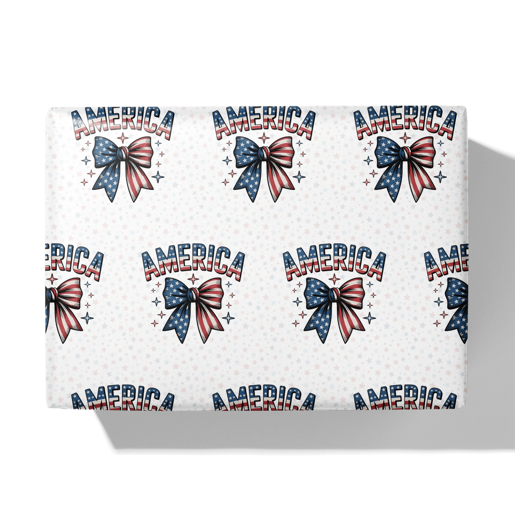 Bow-tied Banner America Gift Wrapping Paper