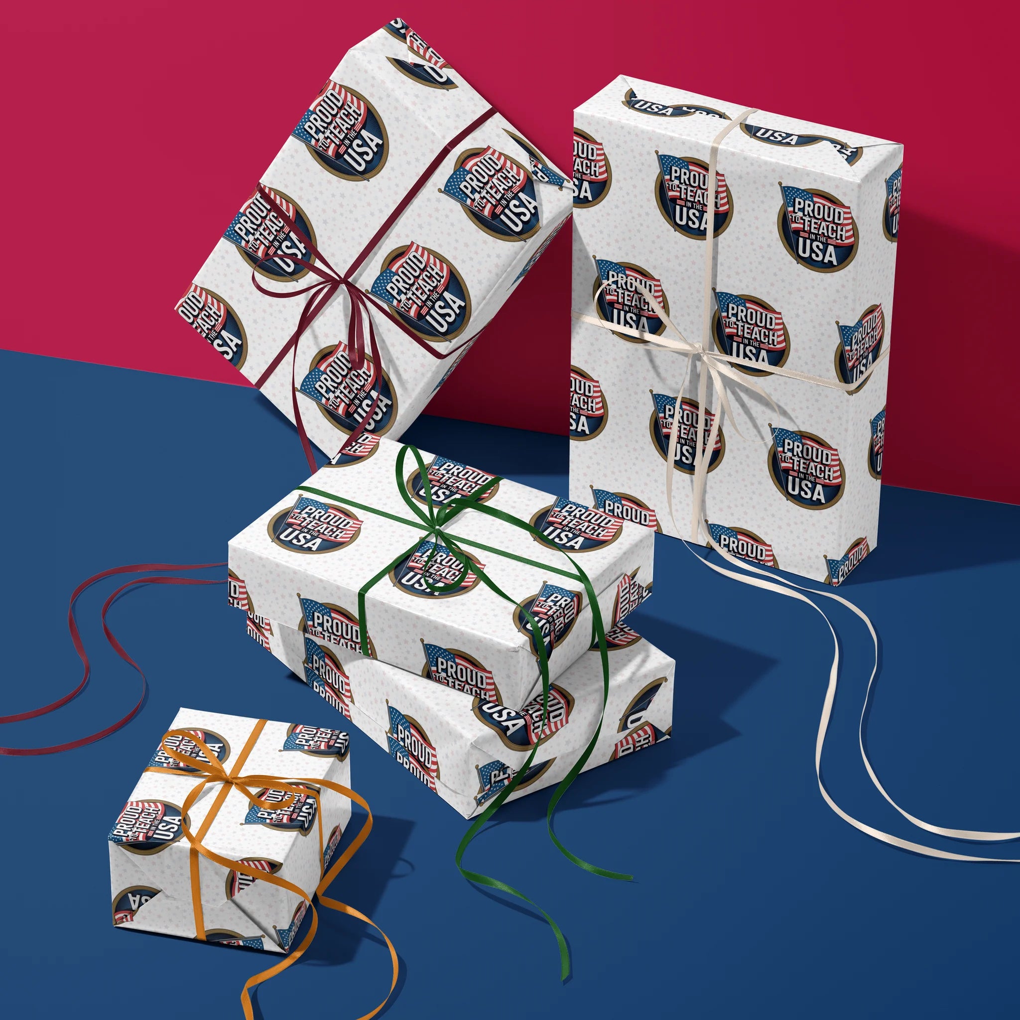 Teaching Tribute Badge Gift Wrapping Paper
